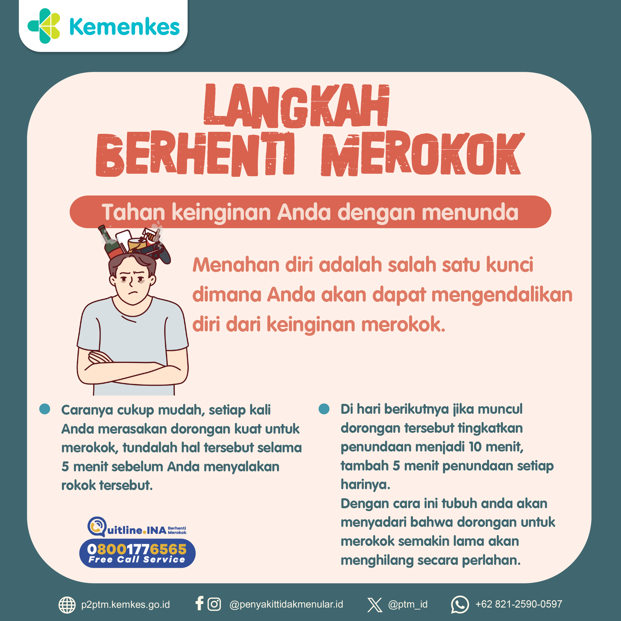 Langkah Berhenti Merokok - Tahan Keinginan Anda dengan Menunda