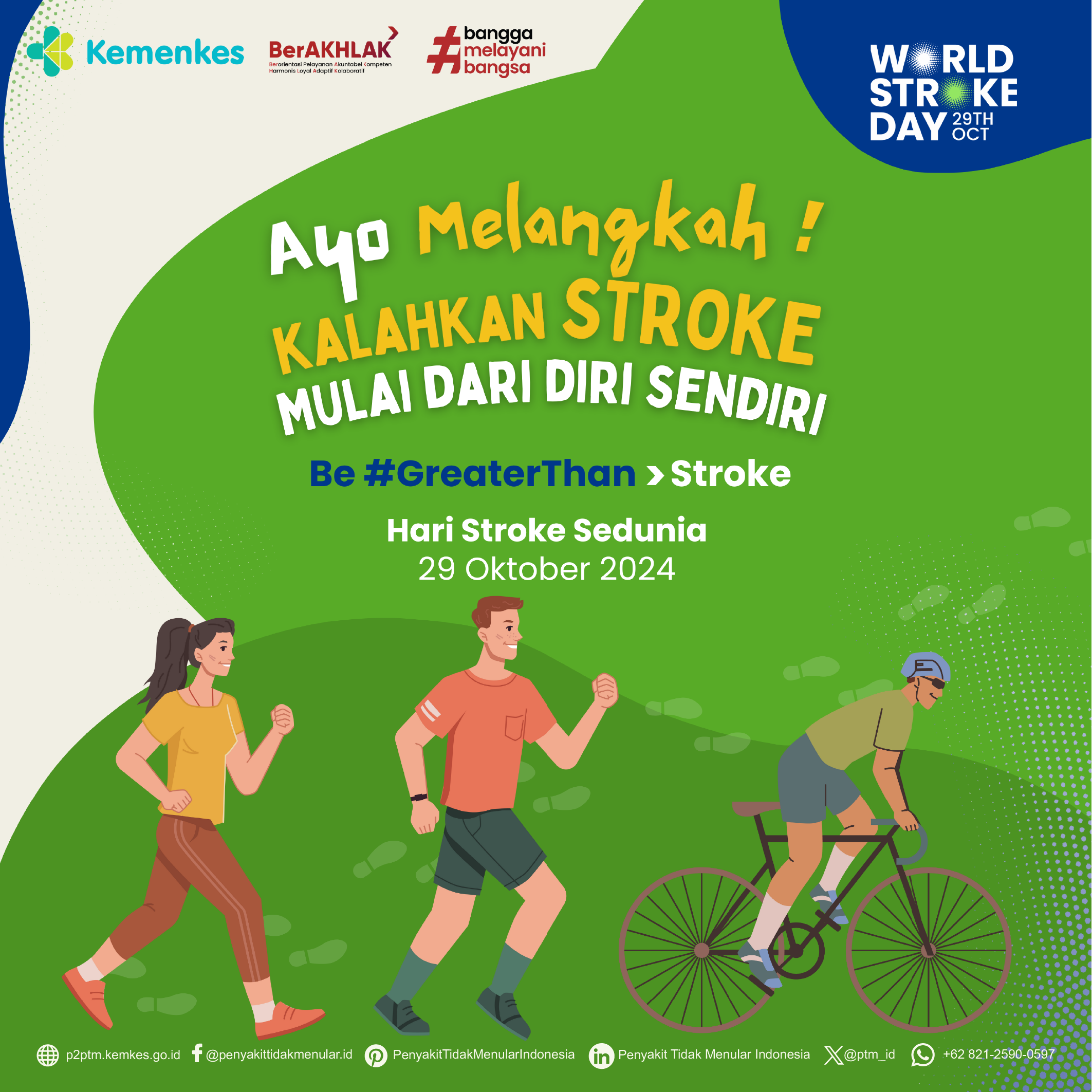 Hari Stroke Sedunia 2024: Ayo Melangkah! Kalahkan Stroke Mulai dari Diri Sendiri