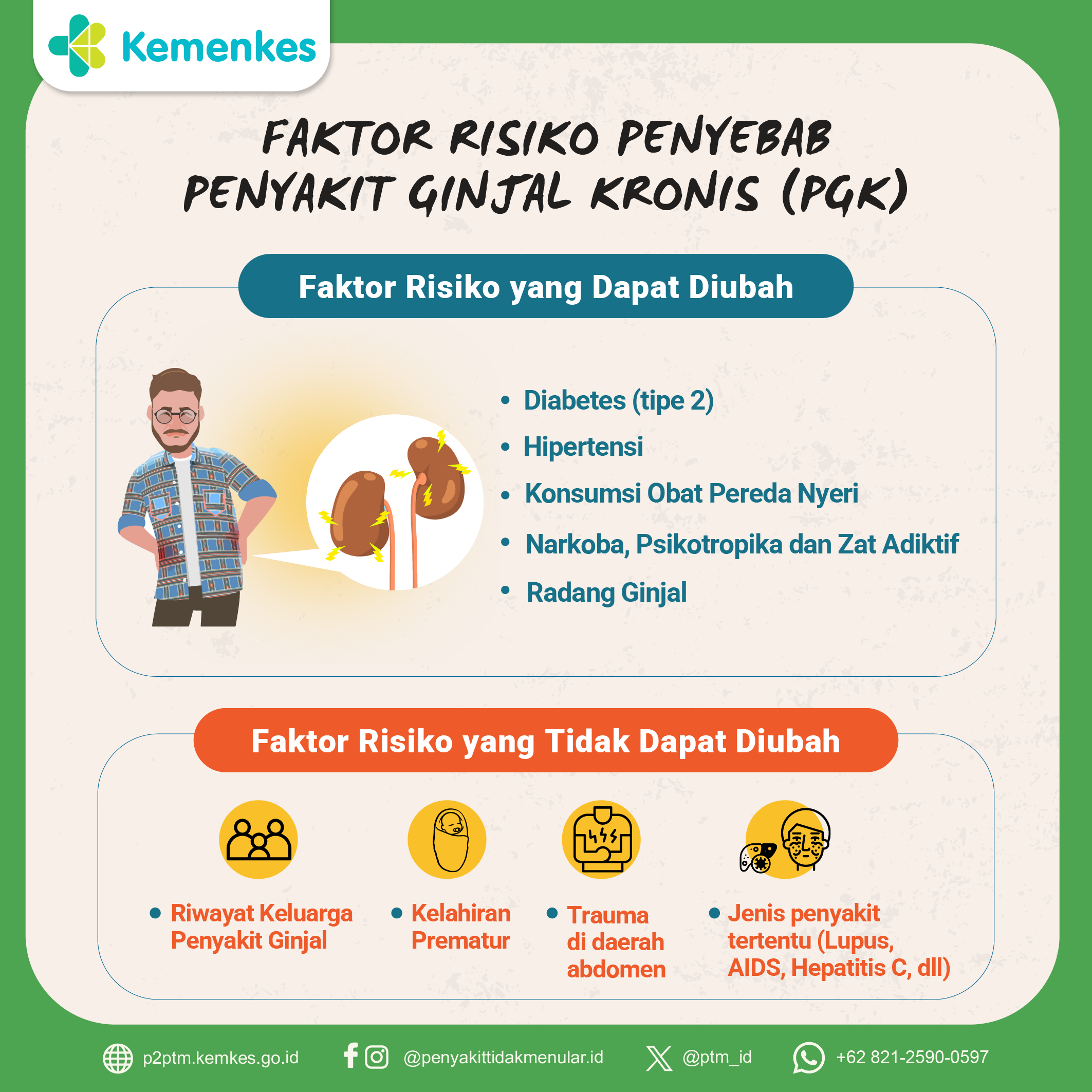 Faktor Risiko Penyebab Penyakit Ginjal Kronis/PGK