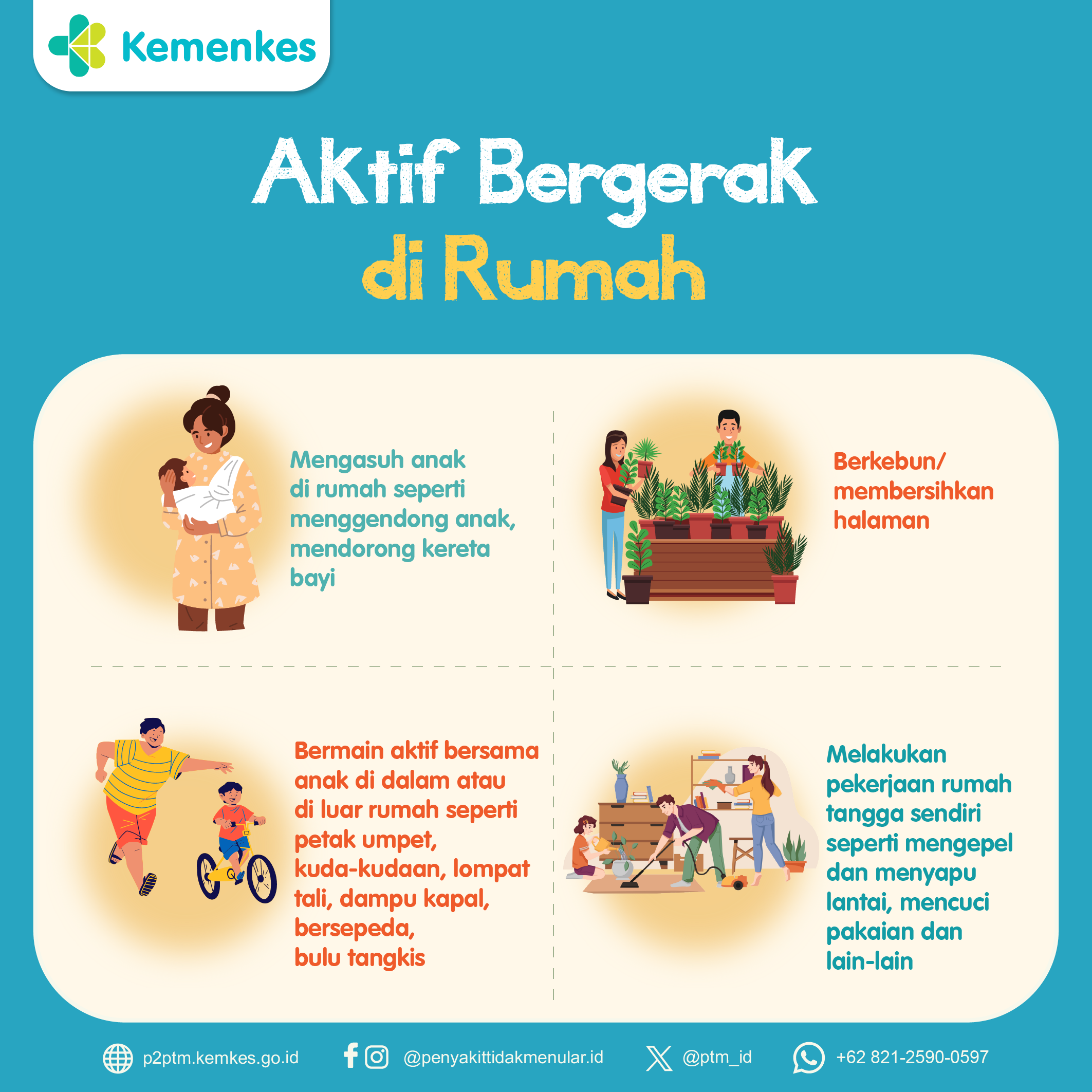 Aktif Bergerak di Rumah