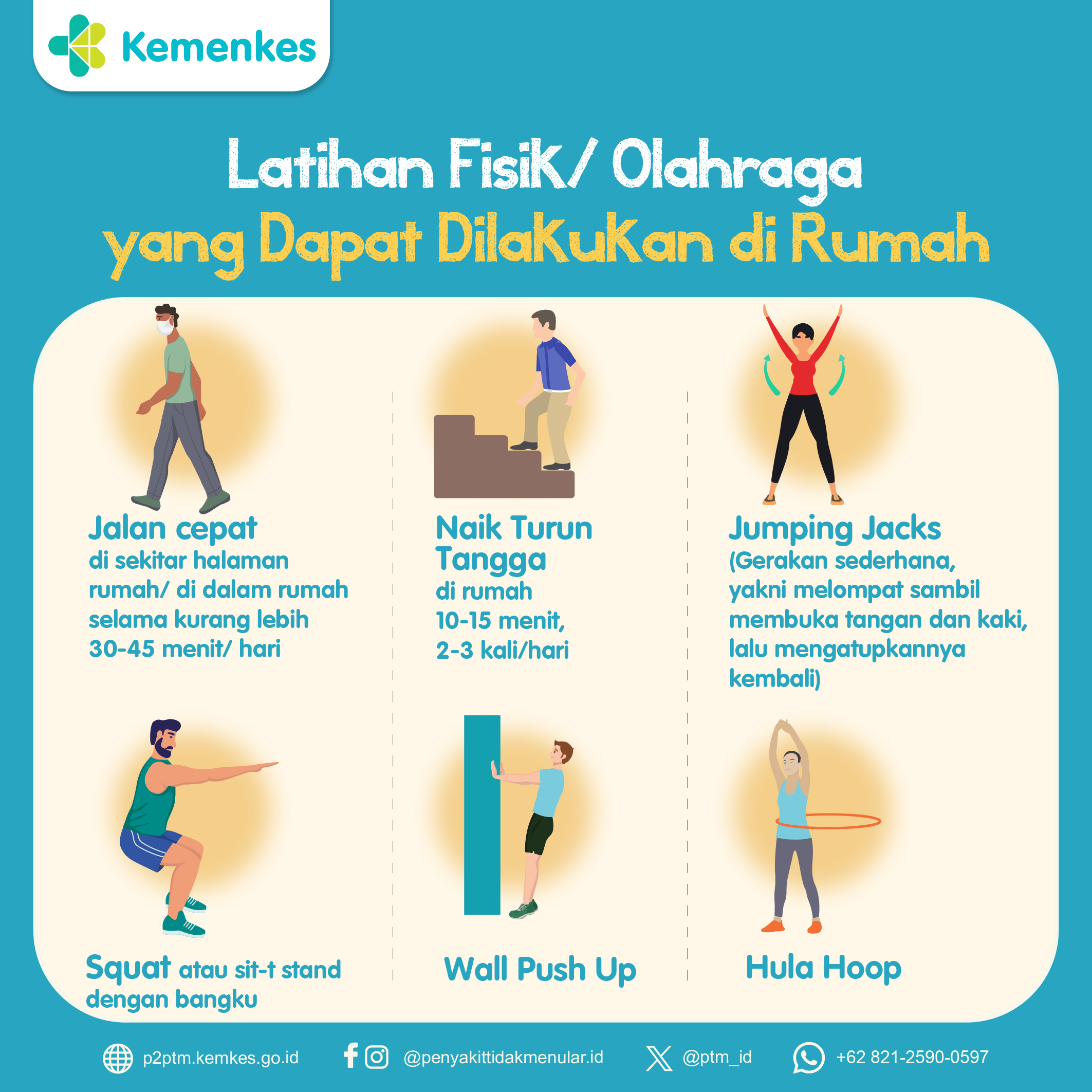 Latihan Fisik/Olahraga yang Dapat Dilakukan di Rumah