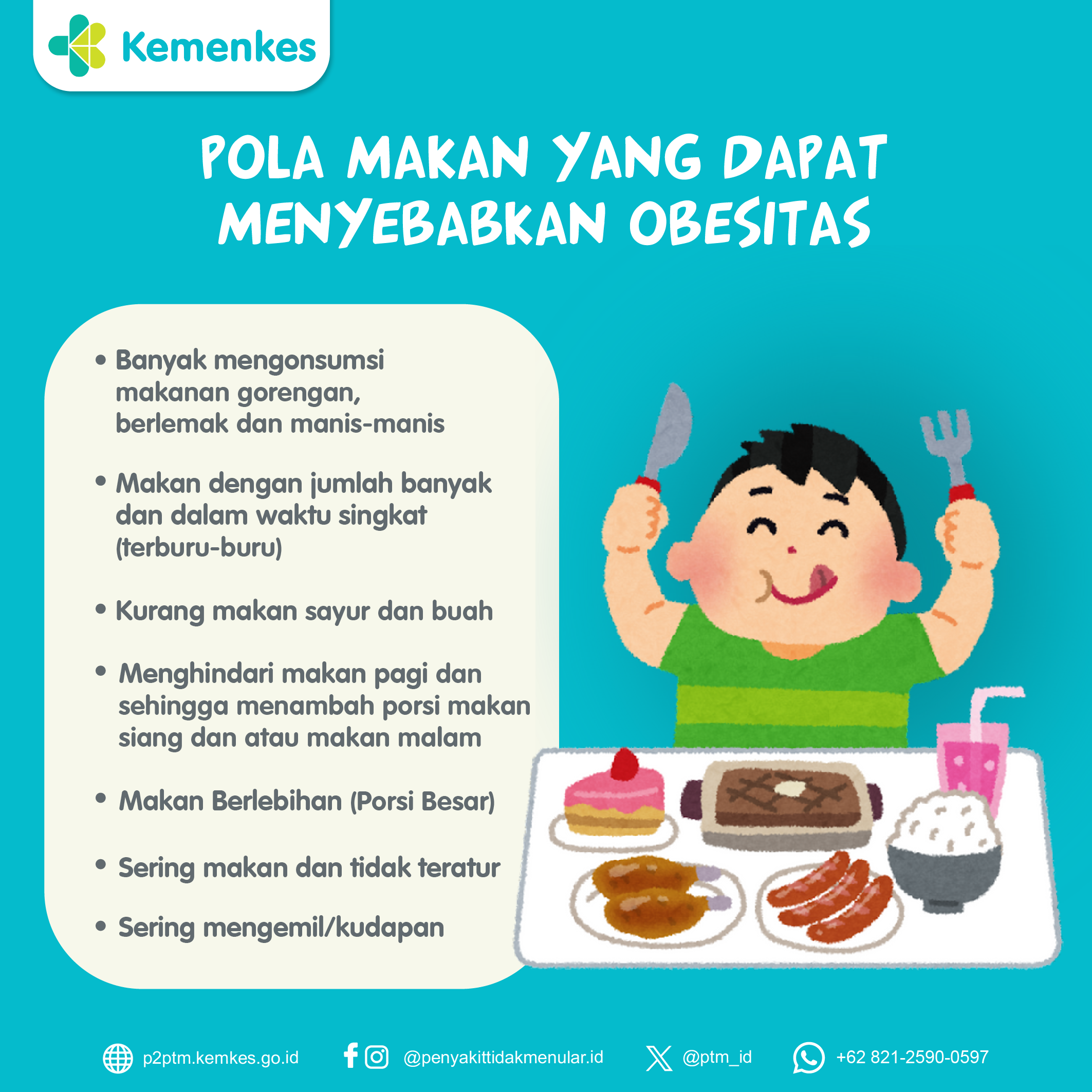 Pola Makan yang Dapat Menyebabkan Penyakit Obesitas