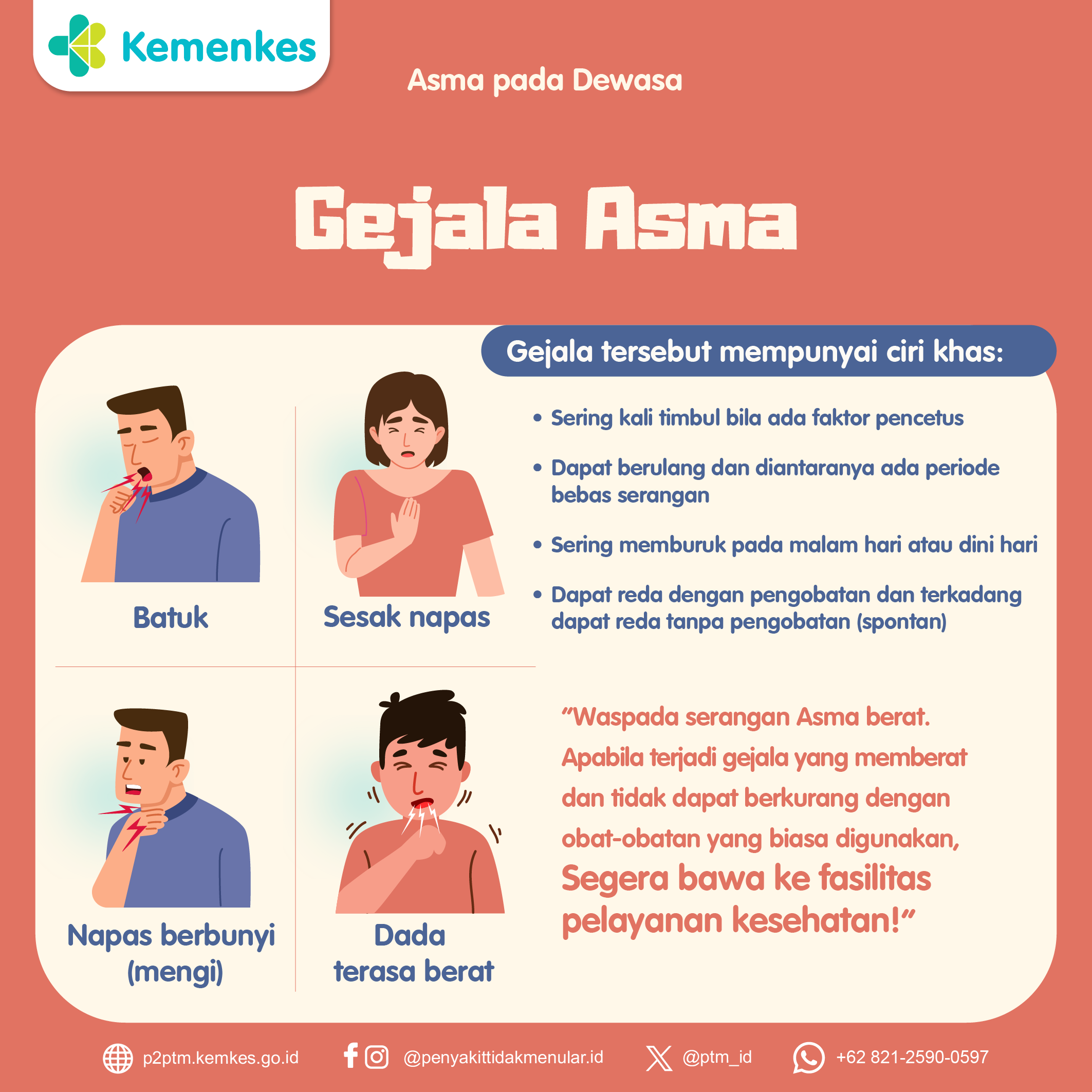 Gejala Asma - Penyakit Tidak Menular Indonesia