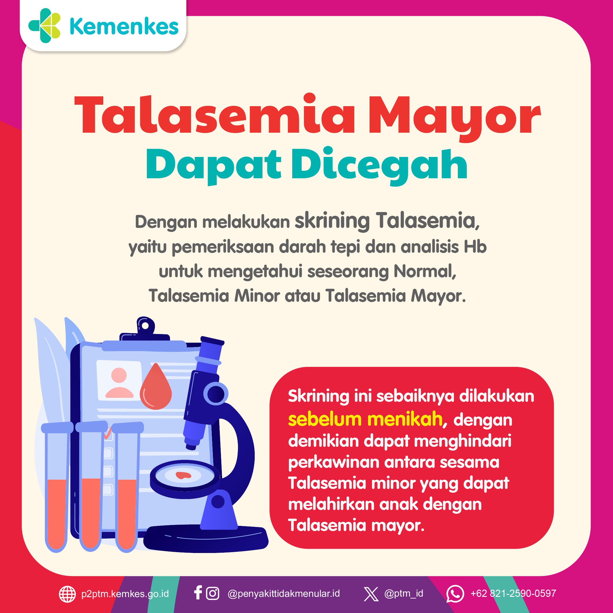 Talasemia Mayor Dapat Dicegah