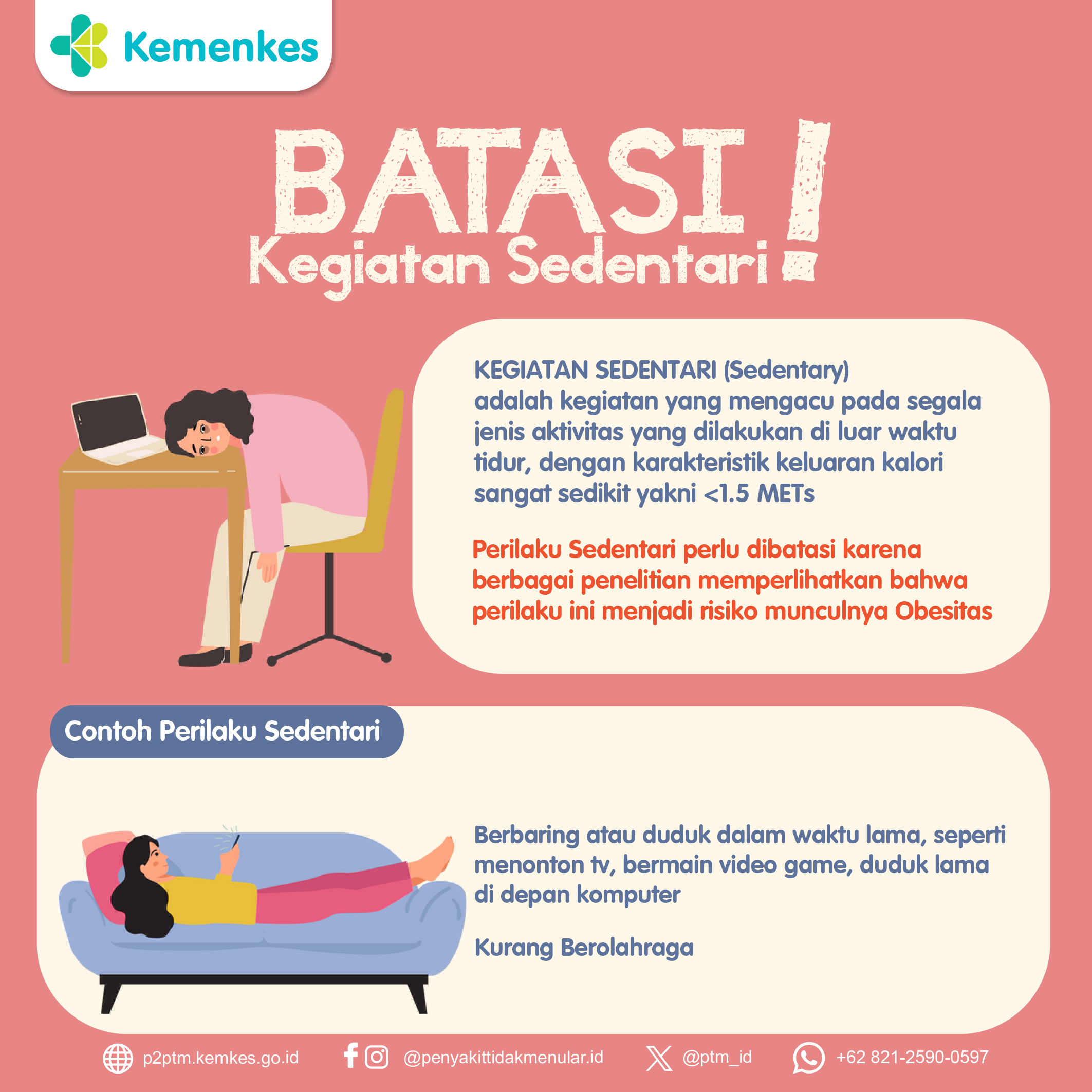 Batasi Kegiatan Sedentari