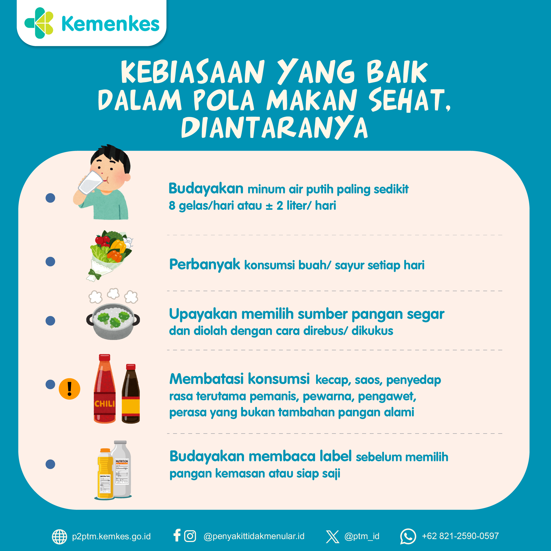 Kebiasaan yang Baik dalam Pola Makan yang Sehat, Di Antaranya Sebagai Berikut.