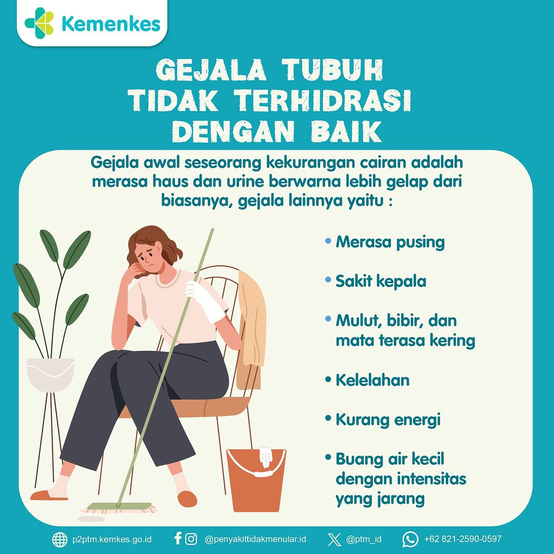 Berikut Gejala Tubuh Tidak Terhidrasi dengan Baik