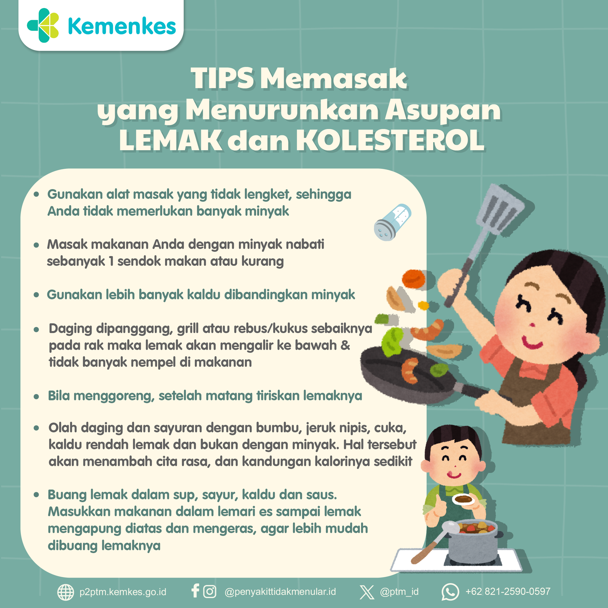 Berikut Tips Memasak yang Menurunkan Asupan Lemak dan Kolesterol.