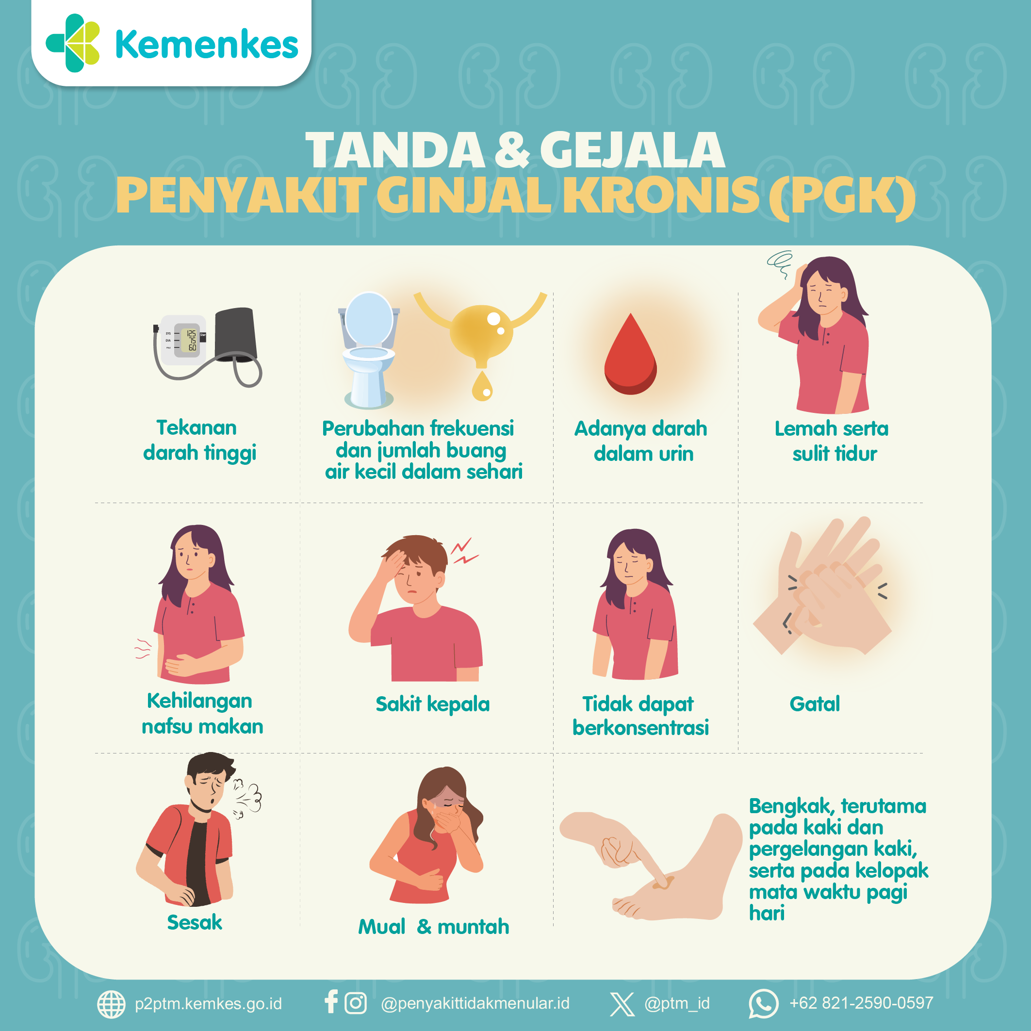 Tanda & Gejala Penyakit Ginjal Kronis (PGK)