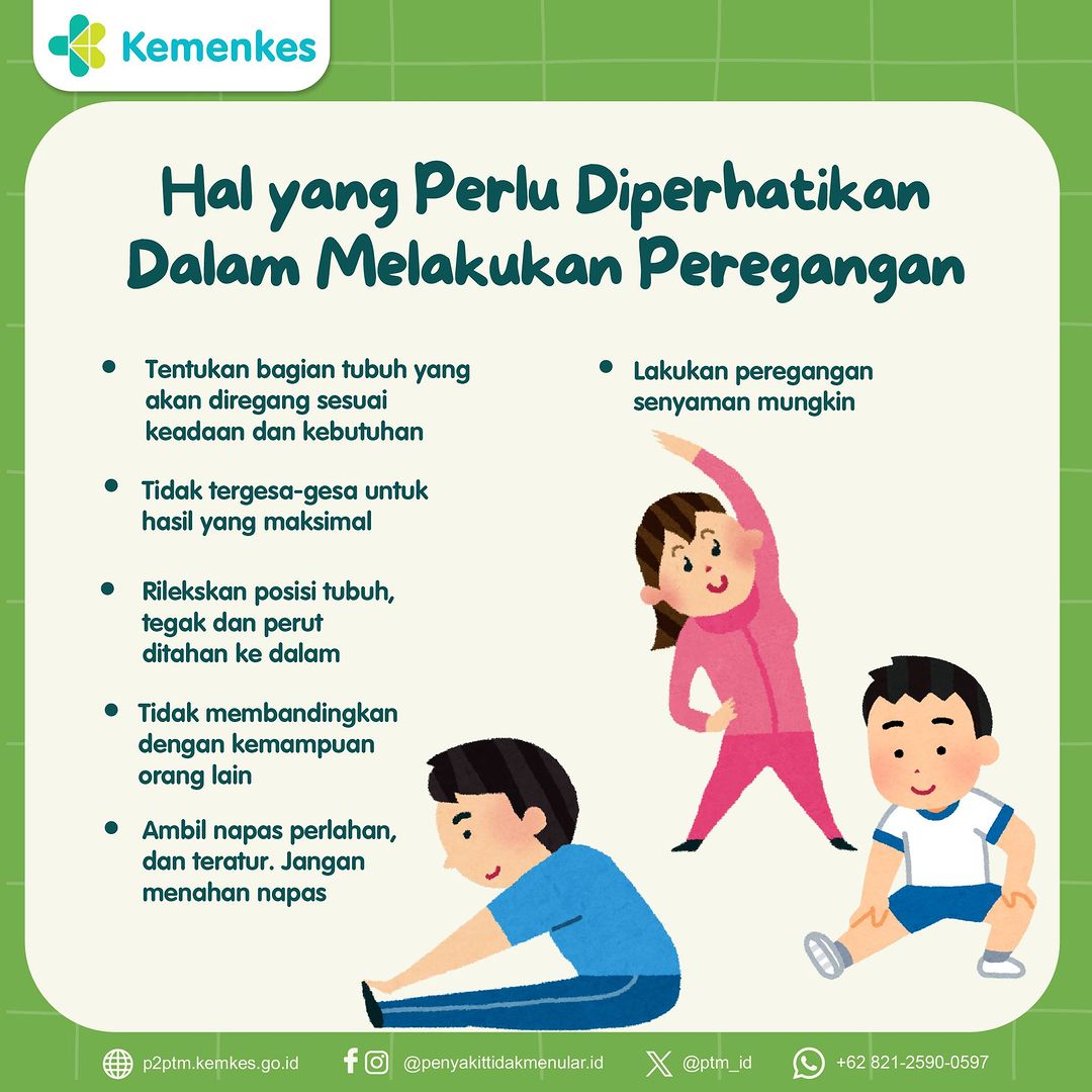 Berikut Hal yang Perlu Diperhatikan dalam Melakukan Peregangan.