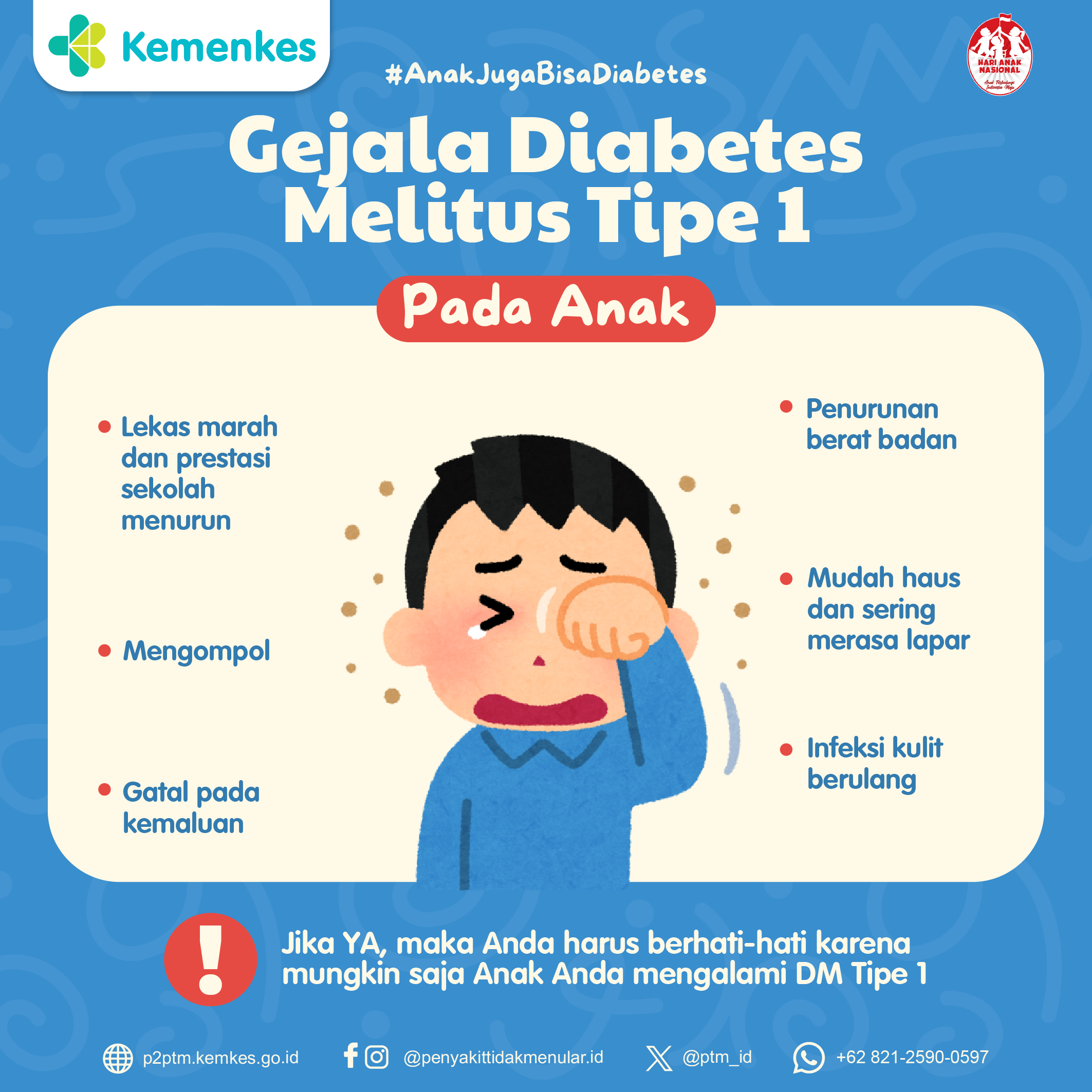 Bagaimana Gejala Diabetes Melitus Tipe 1 pada Anak?