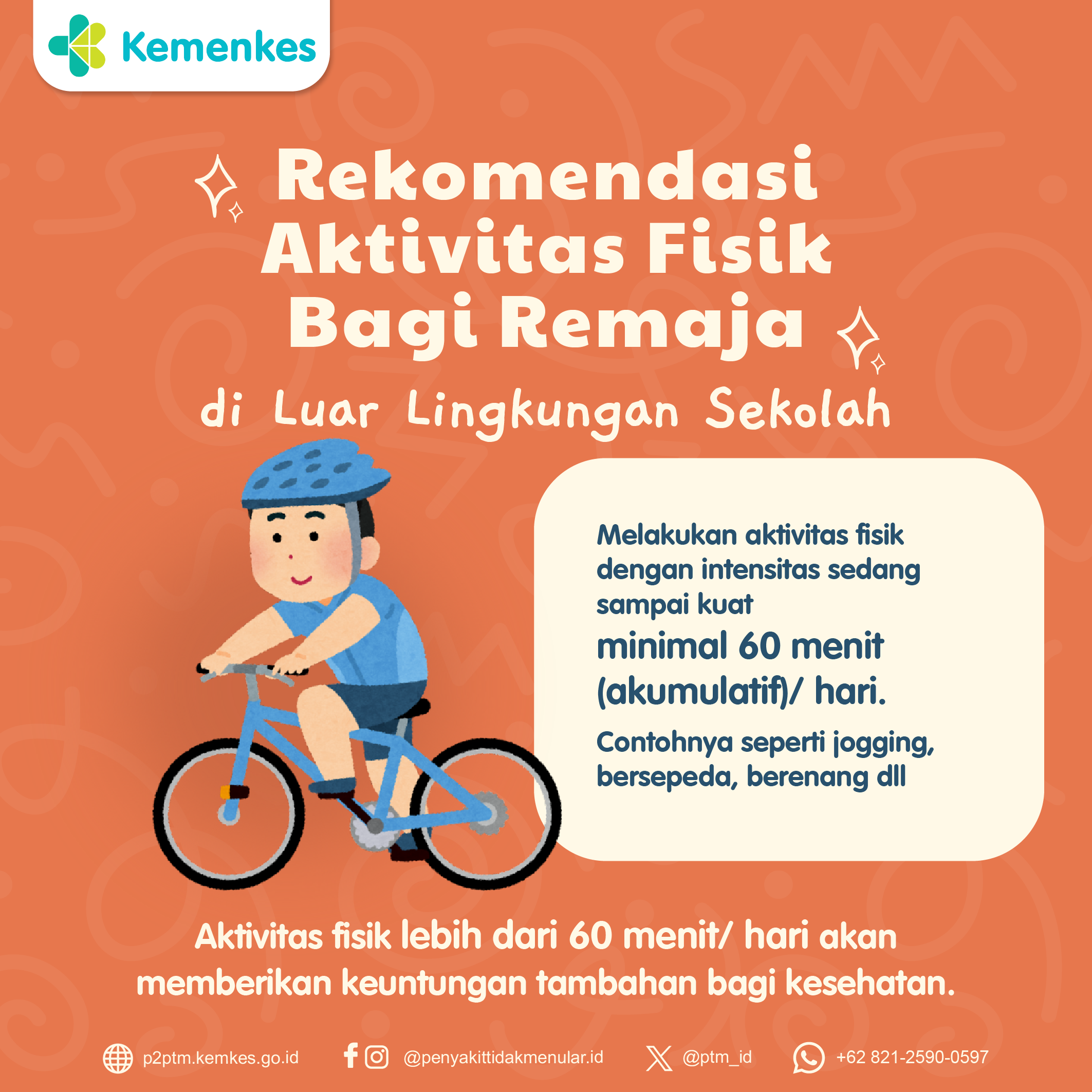 Rekomendasi Aktivitas Fisik bagi Remaja - di Luar Lingkungan Sekolah