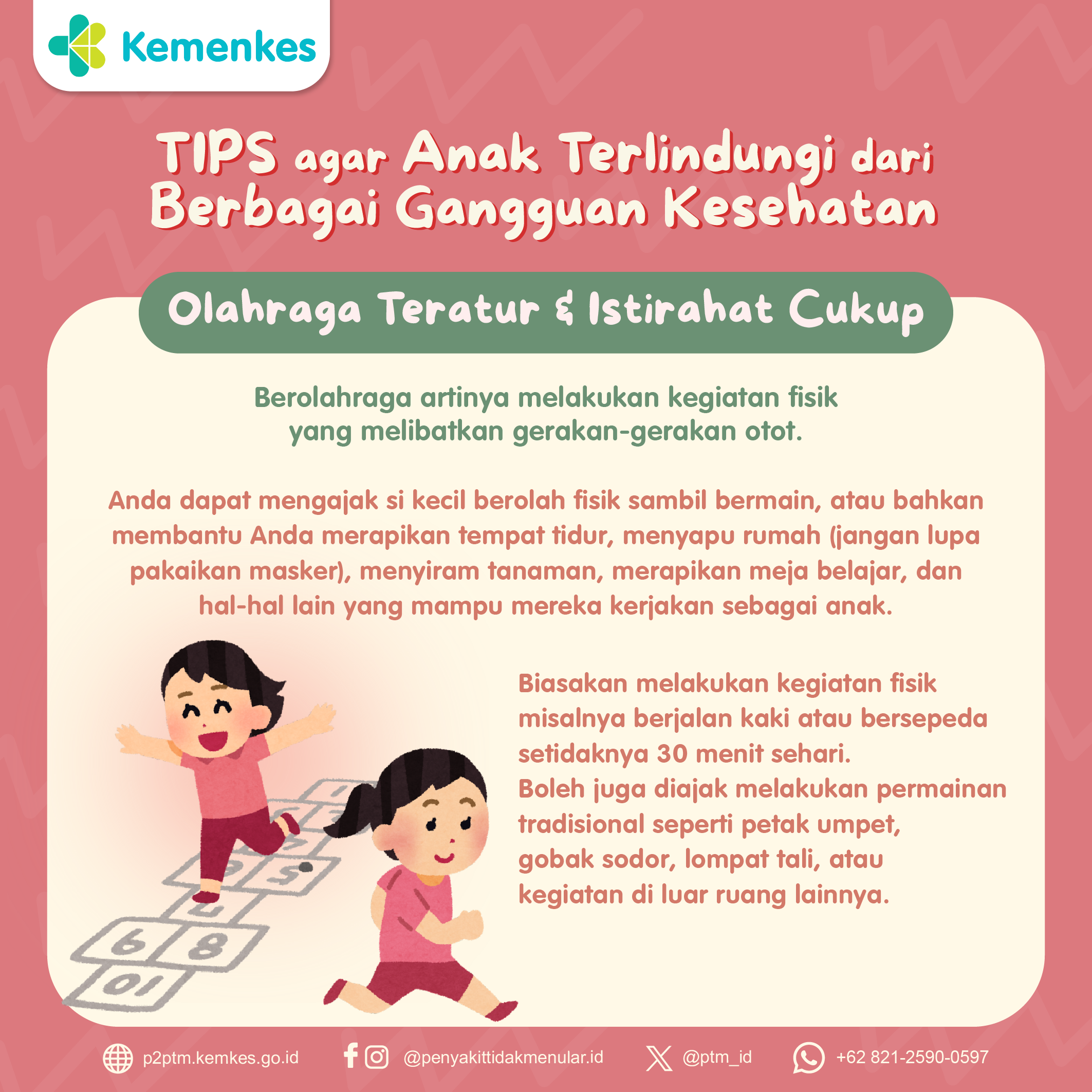 Tips Agar Anak Terlindungi dari Berbagai Gangguan Kesehatan: Olahraga Teratur dan Istirahat Cukup