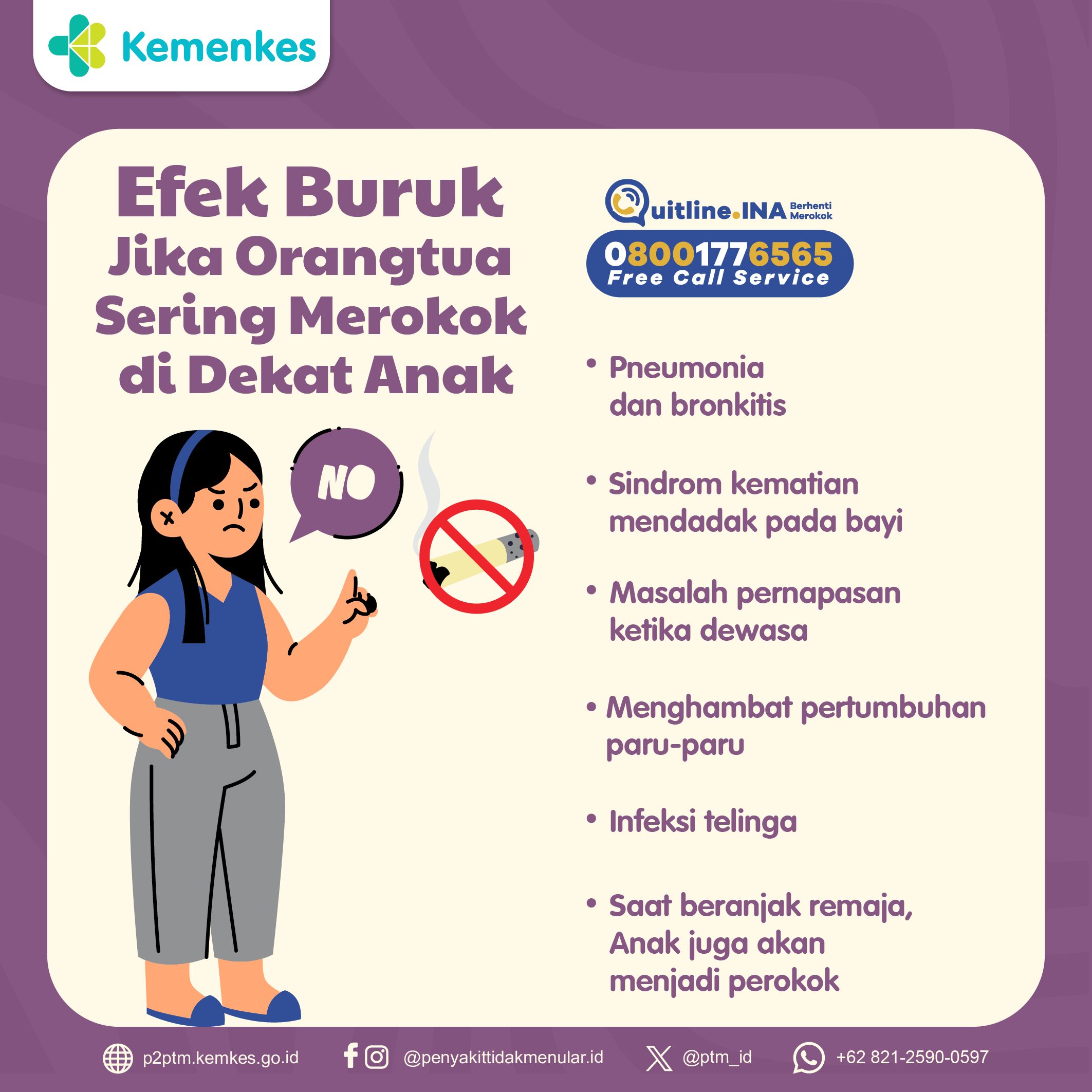 Berikut Efek Buruk Jika Orangtua Sering Merokok di Dekat Anak