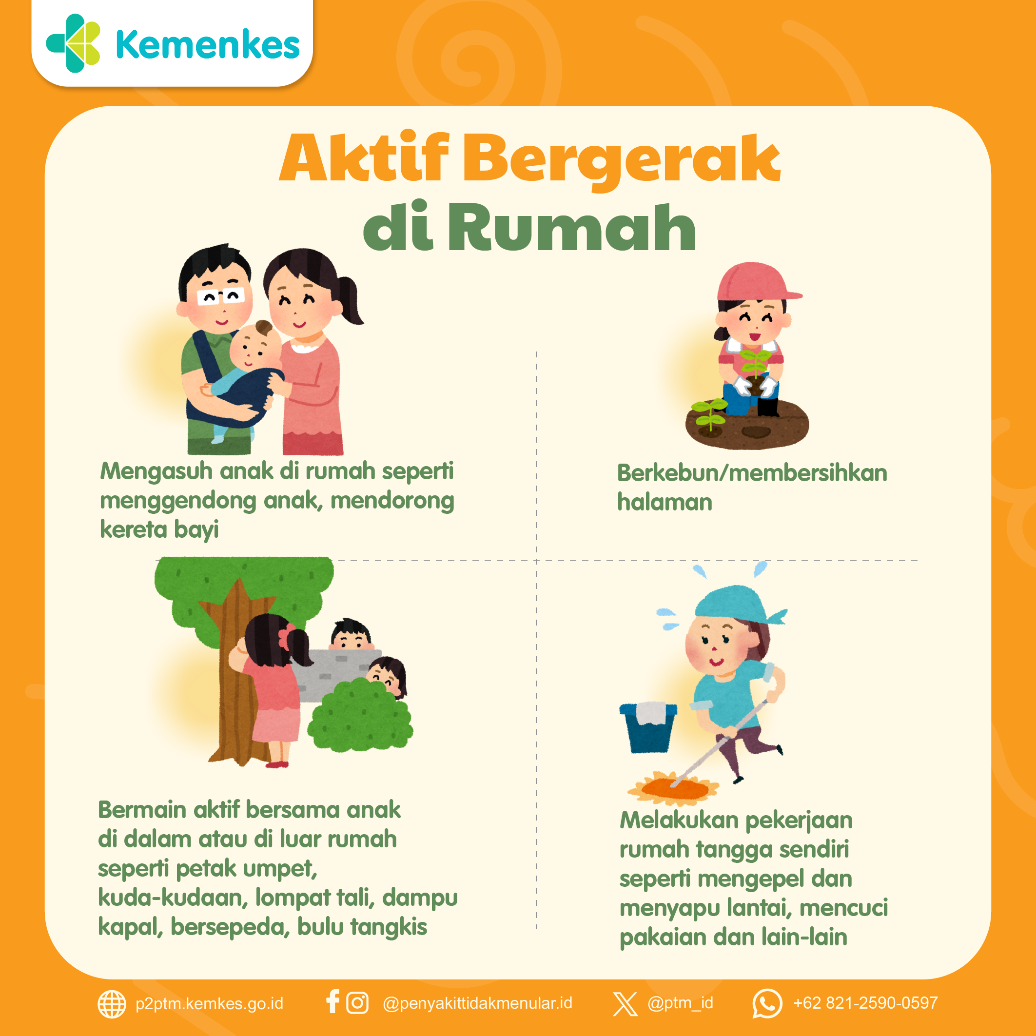 Jangan Mager, Yuk Aktif Bergerak di Rumah!