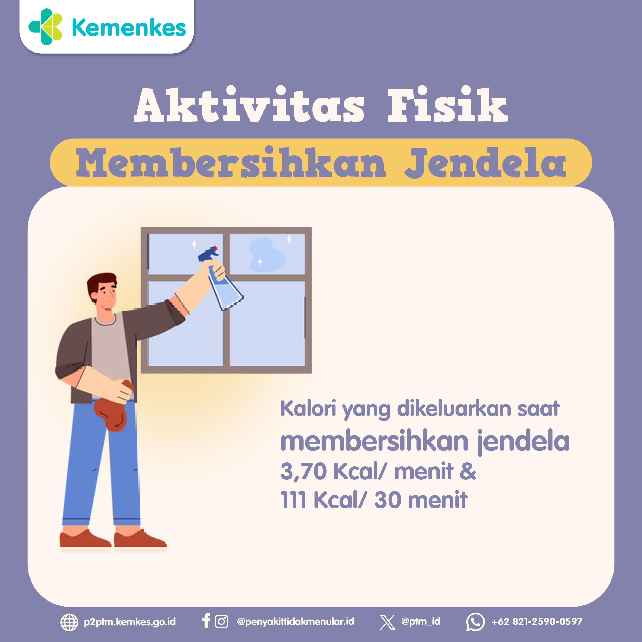 Aktivitas Fisik Membersihkan Jendela.