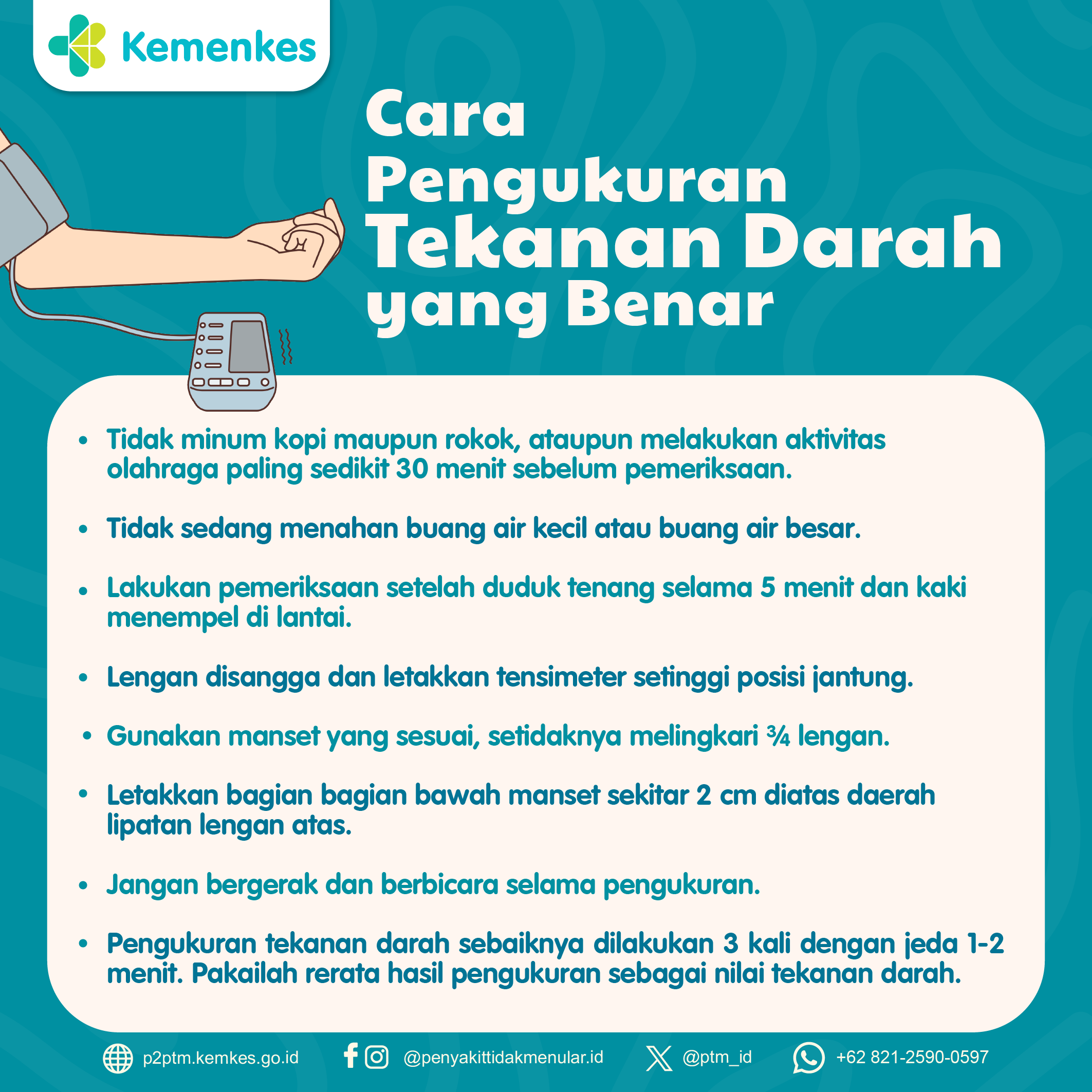 Cara Pengukuran Tekanan Darah yang Benar