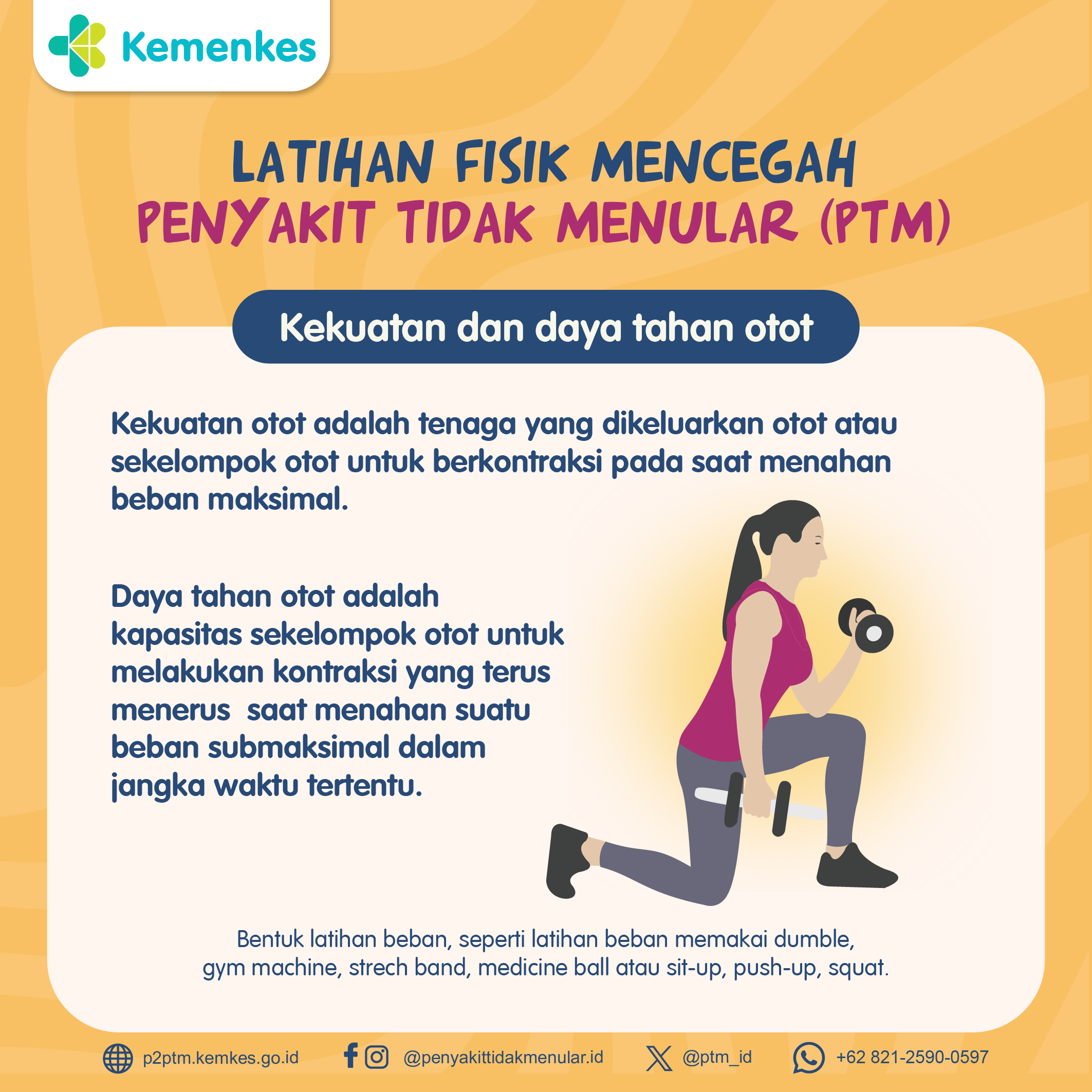 Latihan Fisik Mencegah Penyakit Tidak Menular (PTM) - Kekuatan dan Daya Tahan Otot