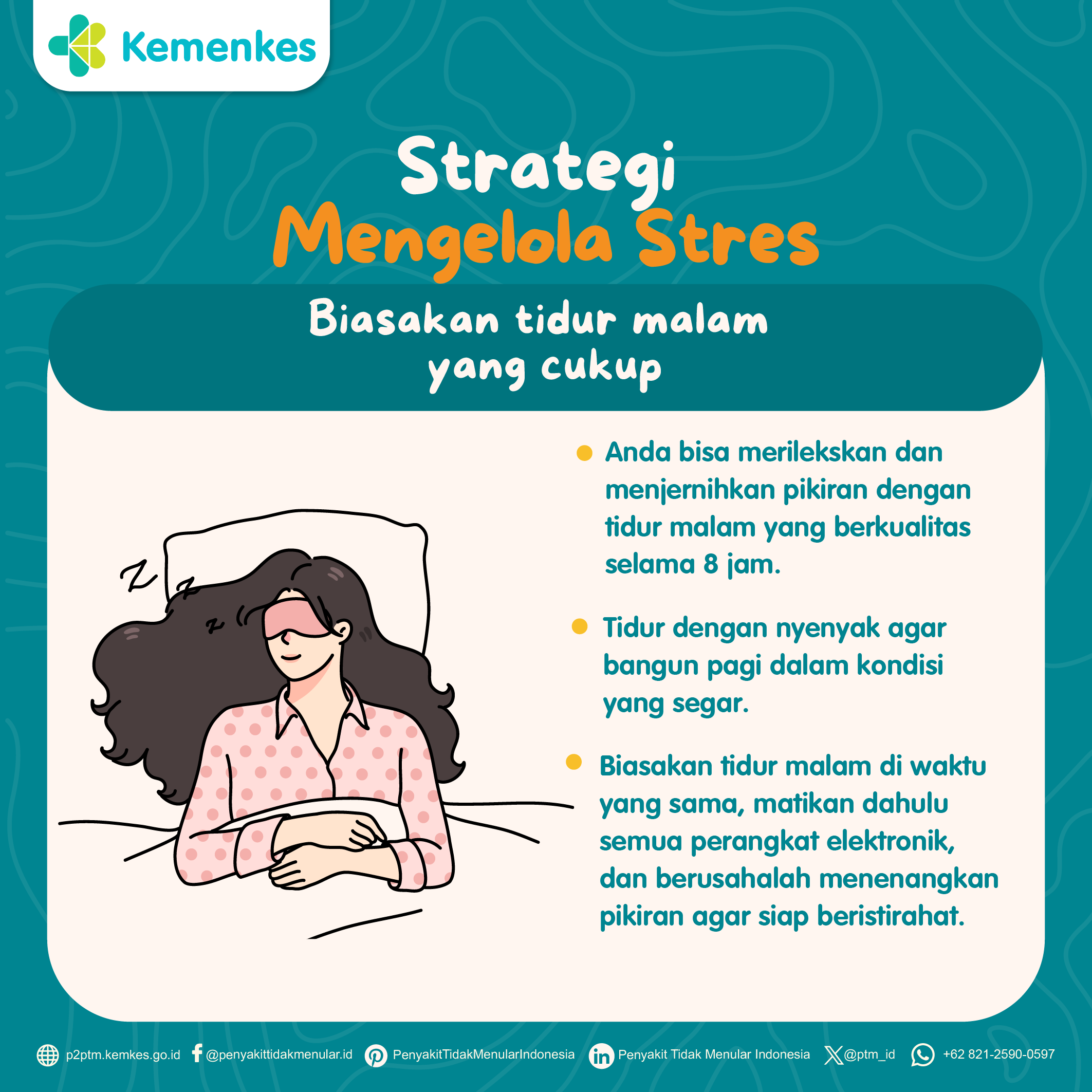 Yuk Kelola Stres! Biasakan Tidur Malam yang Cukup