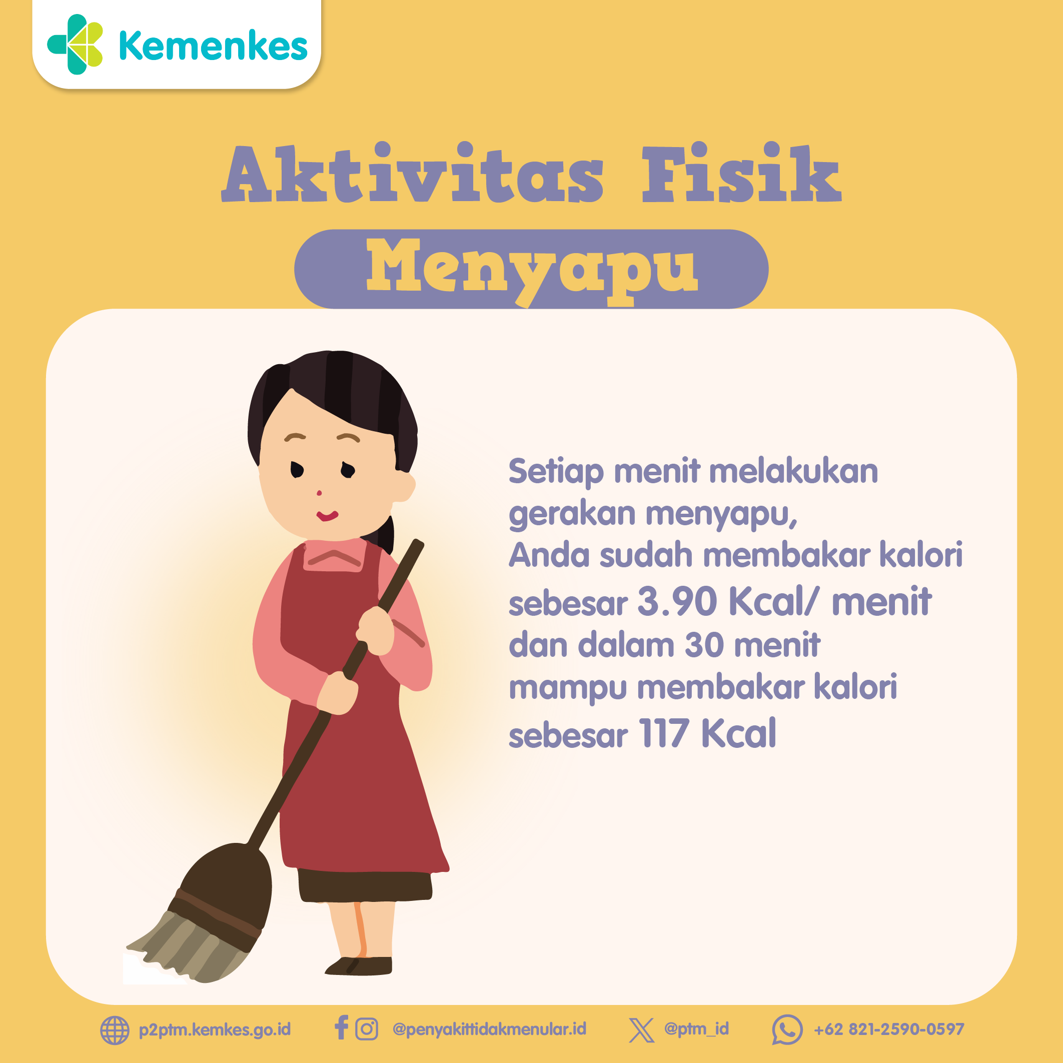 Yuk Lakukan Aktivitas Fisik Menyapu