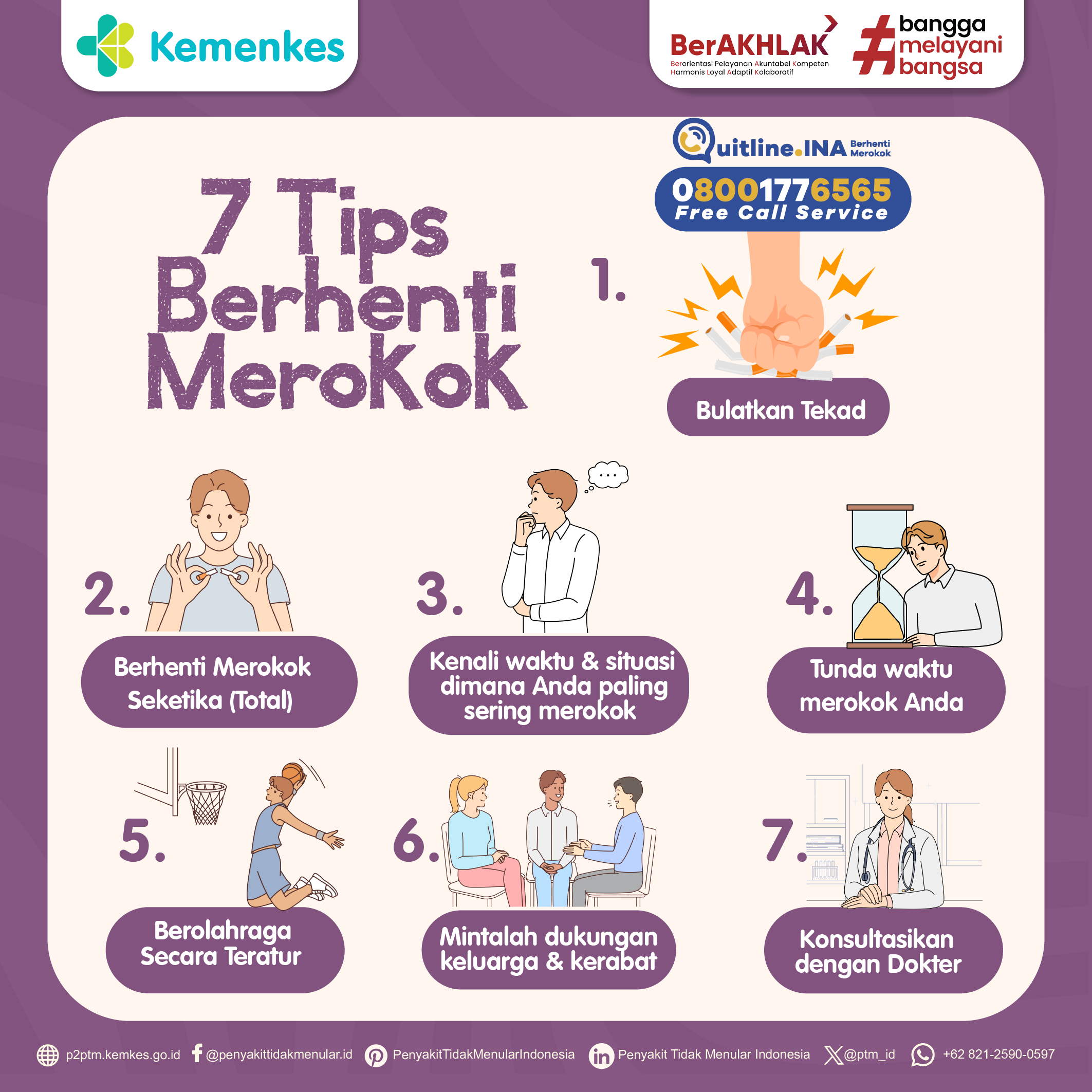 7 Tips Berhenti Merokok, Mari Simak Infografis Berikut!