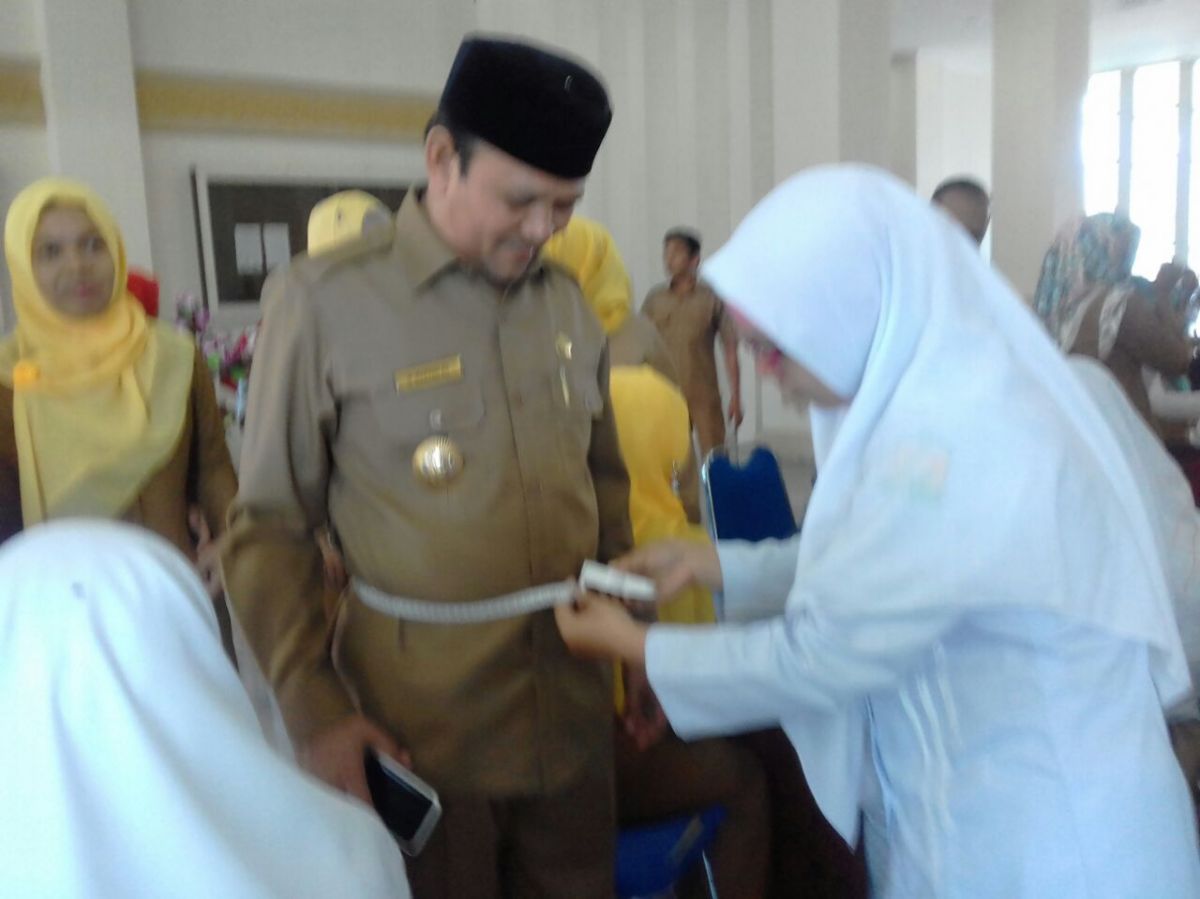 Deteksi Dini FR PTM di Kabupaten Aceh Besar dalam peringatan Hari Kesehatan Nasional 2017'