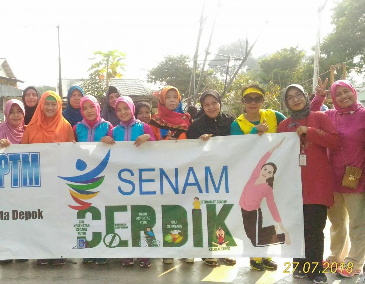 Kegiatan Senam Cerdik PTM Bersama Di Kelurahan Lokasi P2WKSS 2018 - Dinas Kesehatan Kota Depok