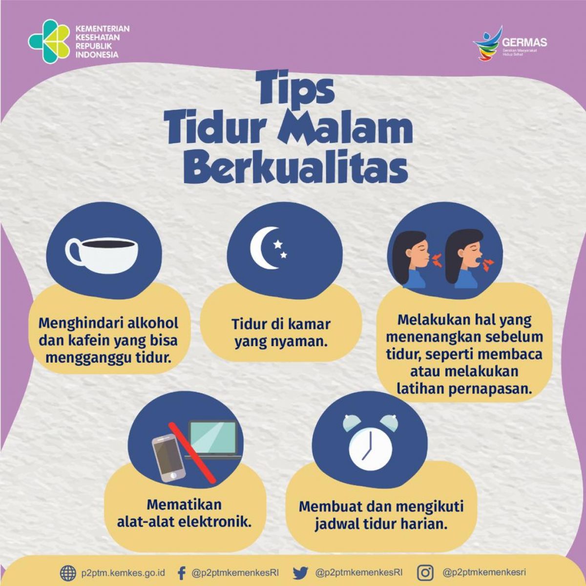 Bagaimana cara agar tidur malam kita berkualitas? Yuk, simak tips ini.