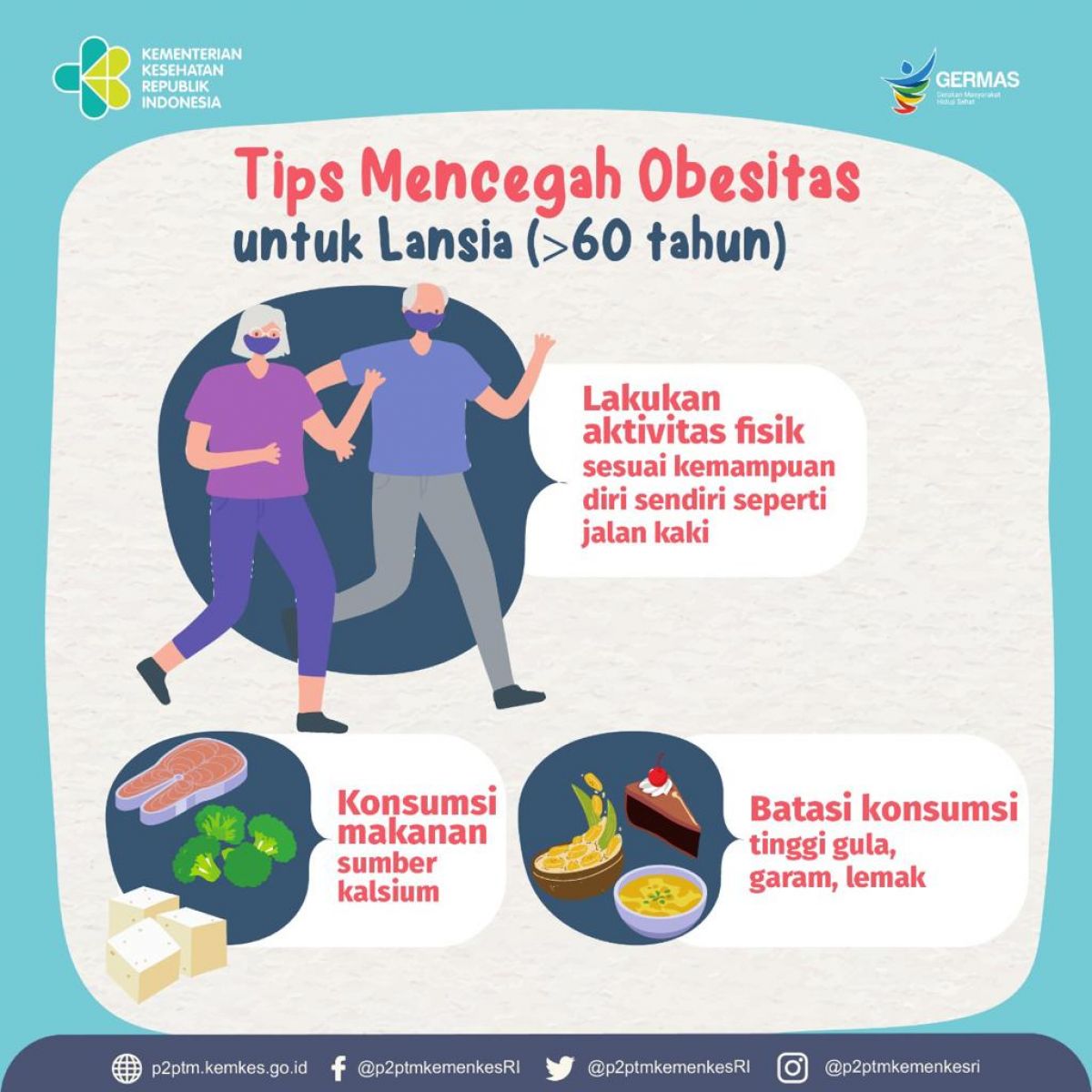 Yuk simak tips Mencegah Obesitas untuk Lansia (>60 tahun).