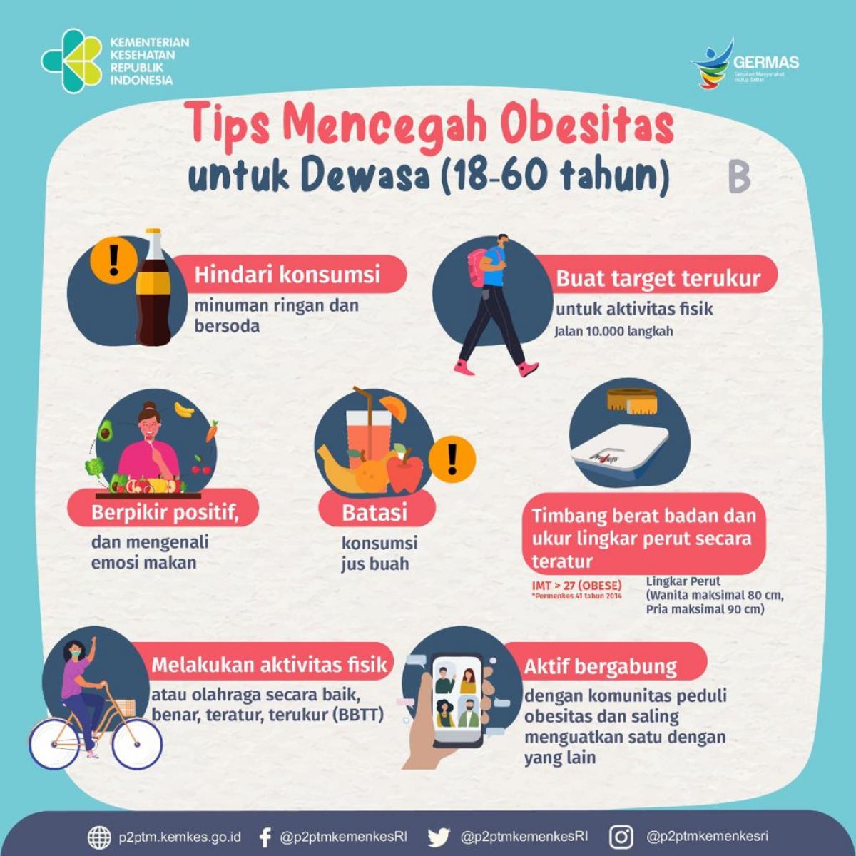 Bagaimana Cara Mencegah Obesitas untuk Dewasa (18-60 tahun)? Simak bagian kedua berikut ini.