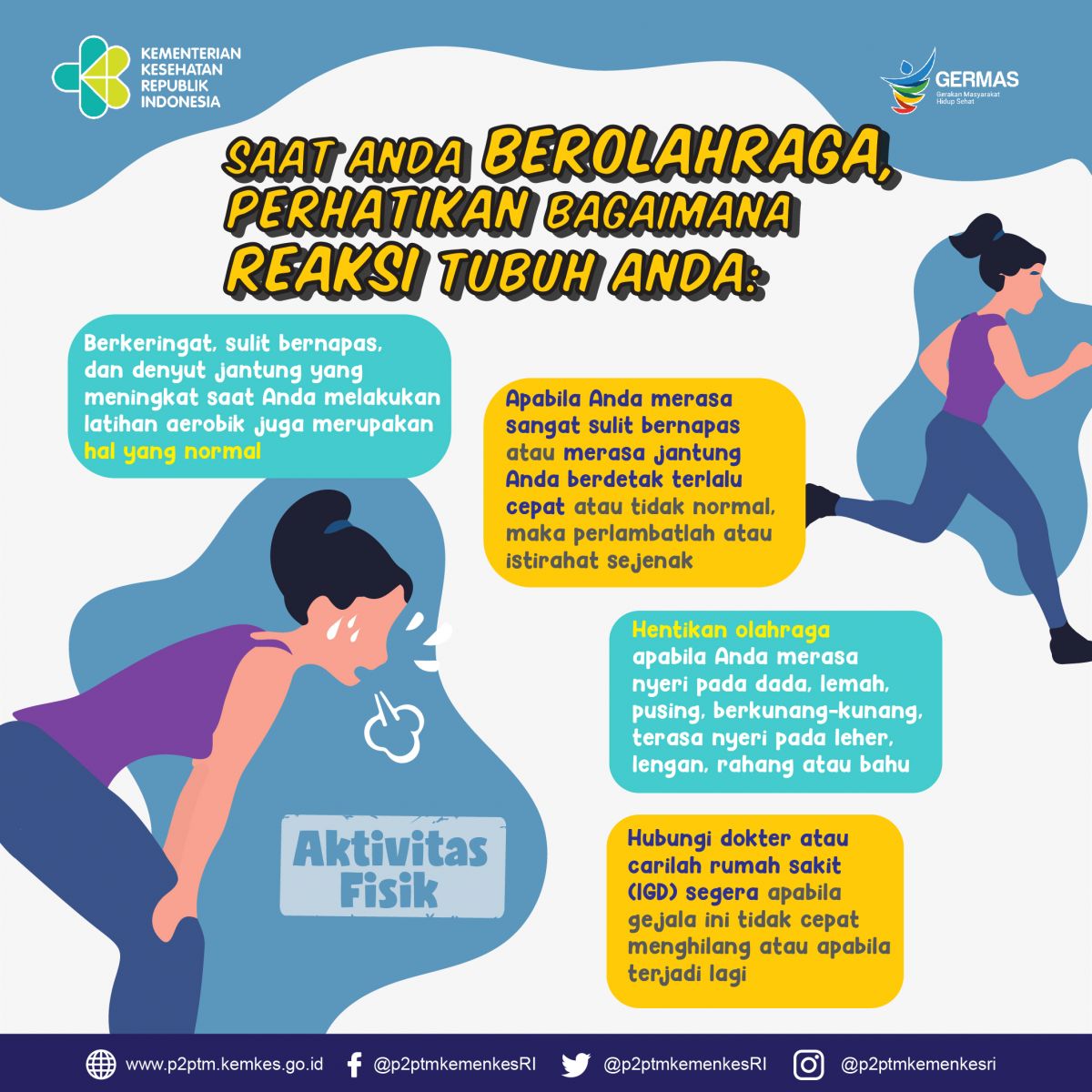 Jika Anda berolahraga waspadai reaksi tubuh berikut ini 