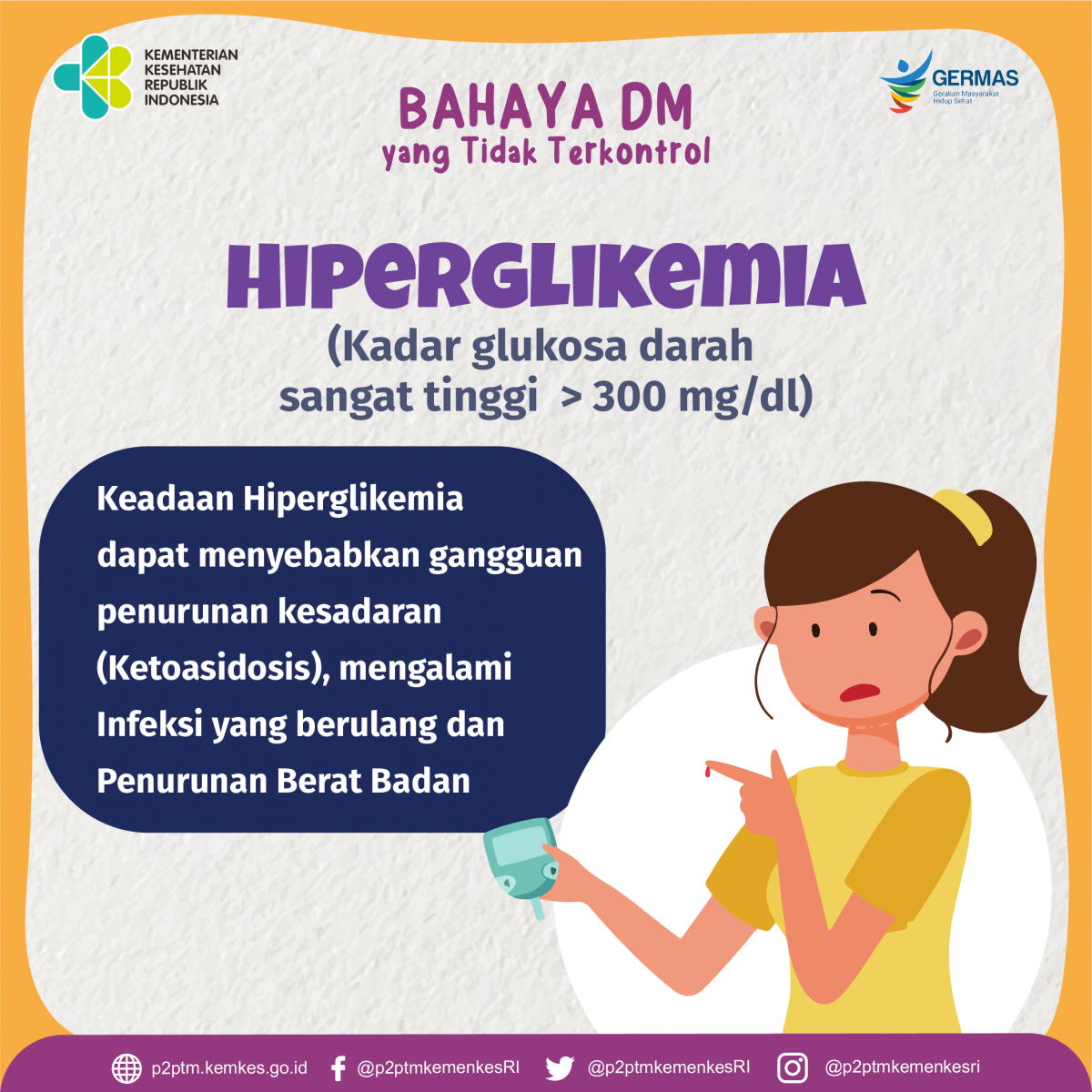 Salah satu bahaya Diabetes Melitus yang tidak terkontrol adalah Hiperglikemia, apa itu Hiperglikemia?