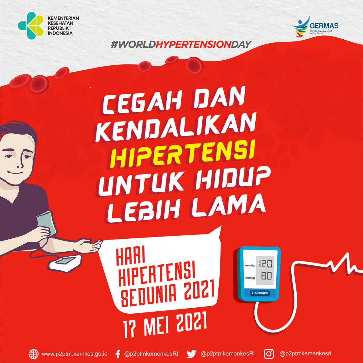 Sobat Sehat, hari ini 17 Mei diperingati sebagai Hari Hipertensi Sedunia 2021. Ayo cegah dan kendalikan Hipertensi untuk hidup lebih lama.