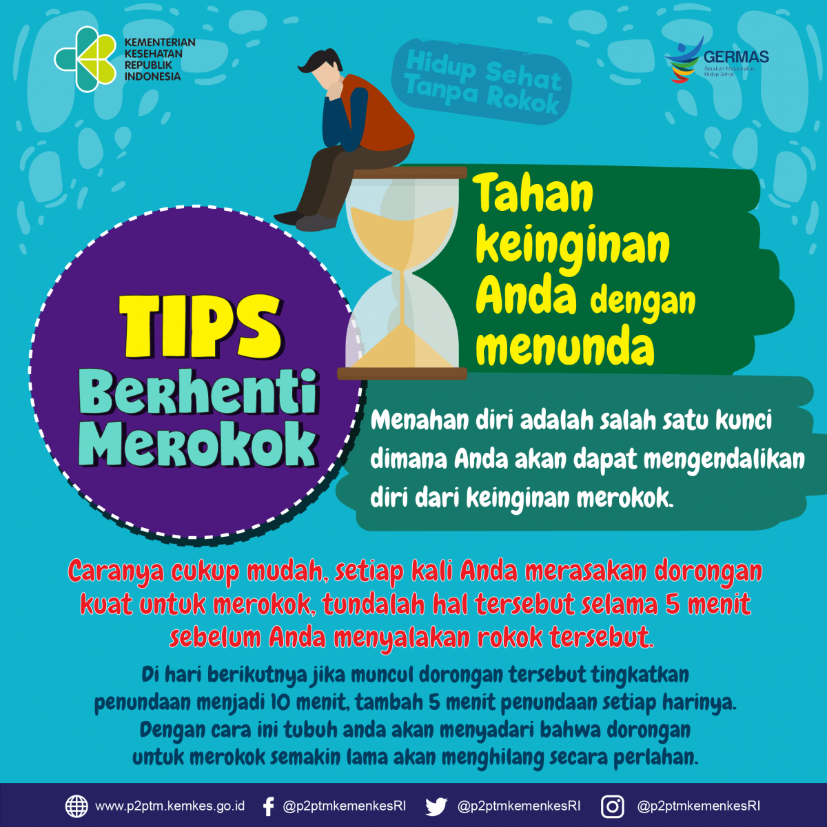 Tips Berhenti Merokok Ketiga, tahan keinginan Anda dengan menunda