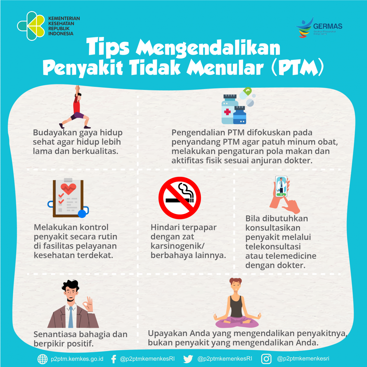 Bagaimana cara mengendalikan penyakit tidak menular? Yuk, simak tipsnya.