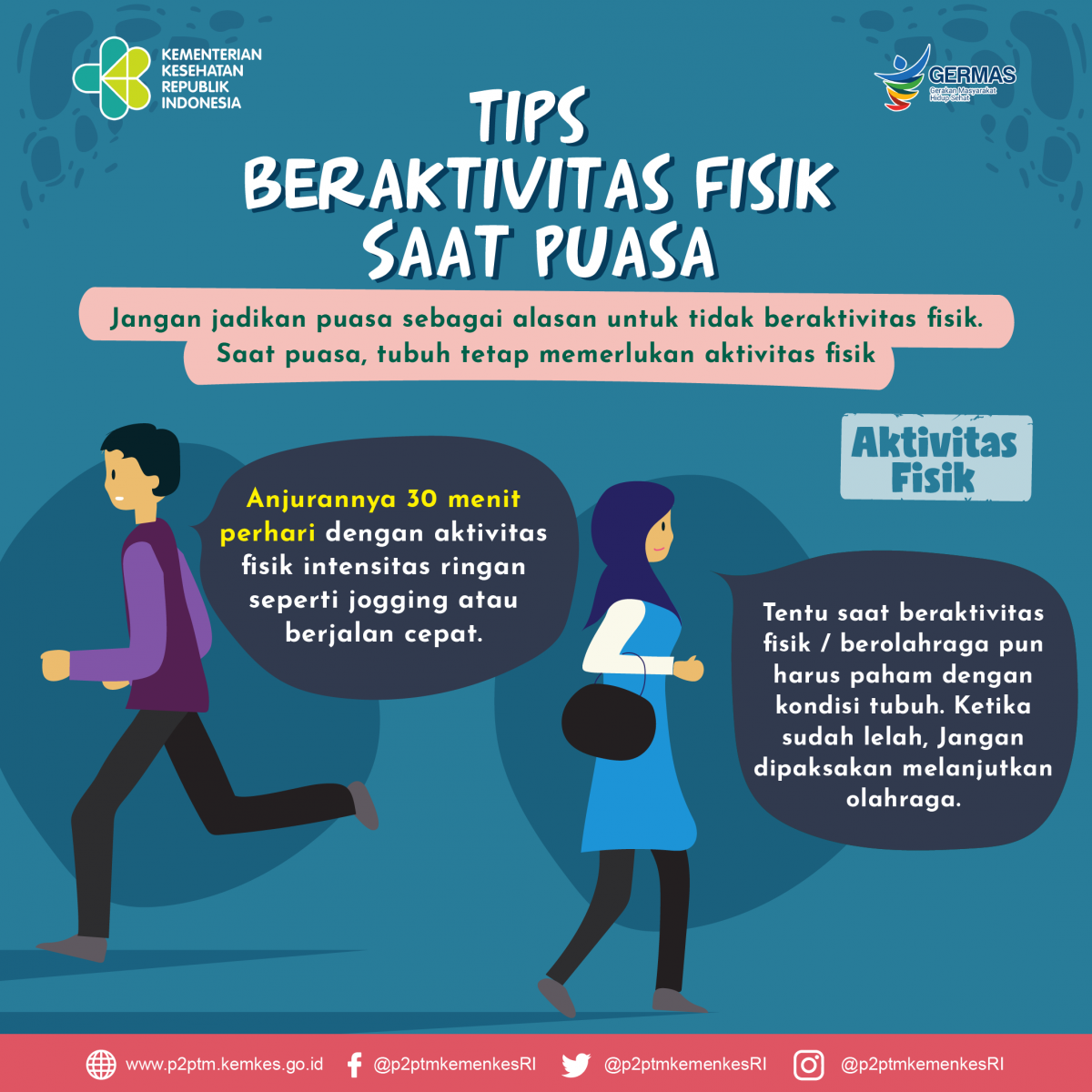 Jangan jadikan puasa sebagai alasan untuk tidak beraktivitas fisik