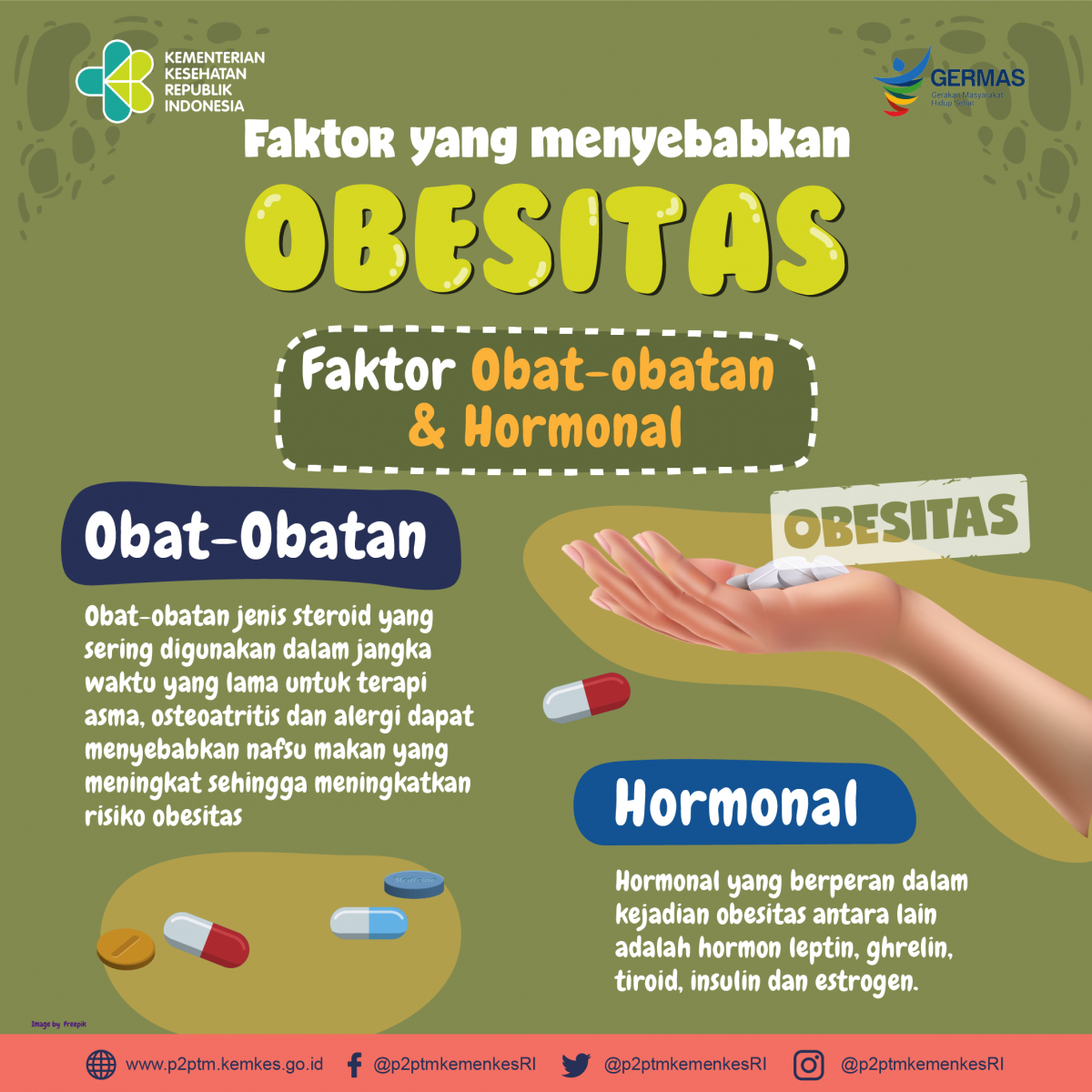 Konsumsi beberapa obat-obatan dan faktor hormonal juga dapat menyebabkan Obesitas