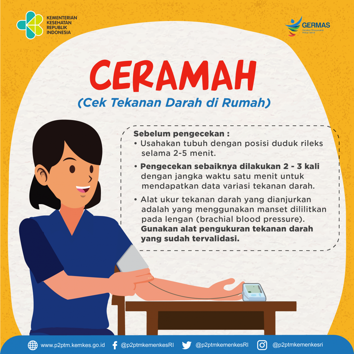 Yuk, Cek Tekanan Darah di Rumah (CERAMAH).