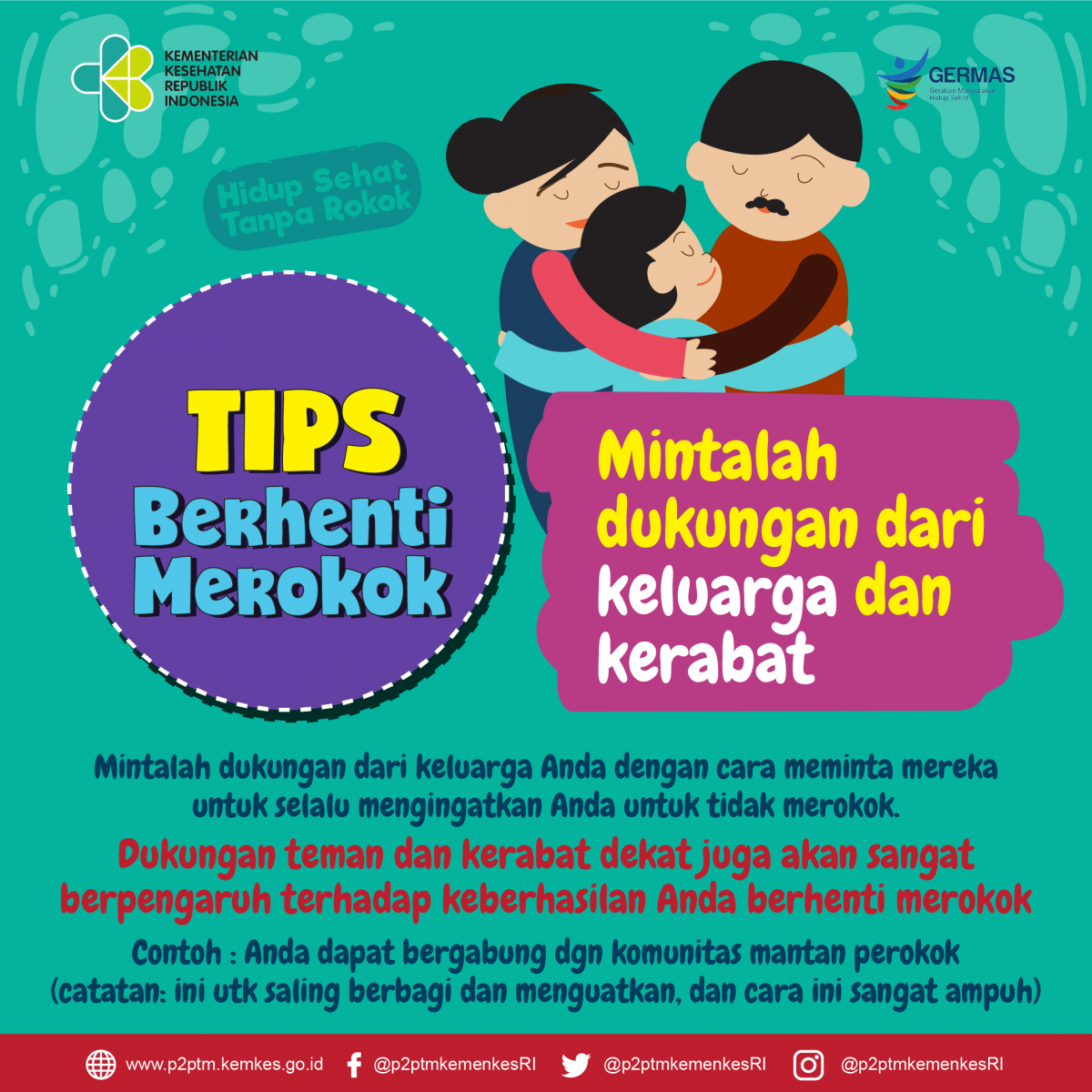 Tips Berhenti Merokok Kelima, mintalah dukungan dari keluarga dan sahabat