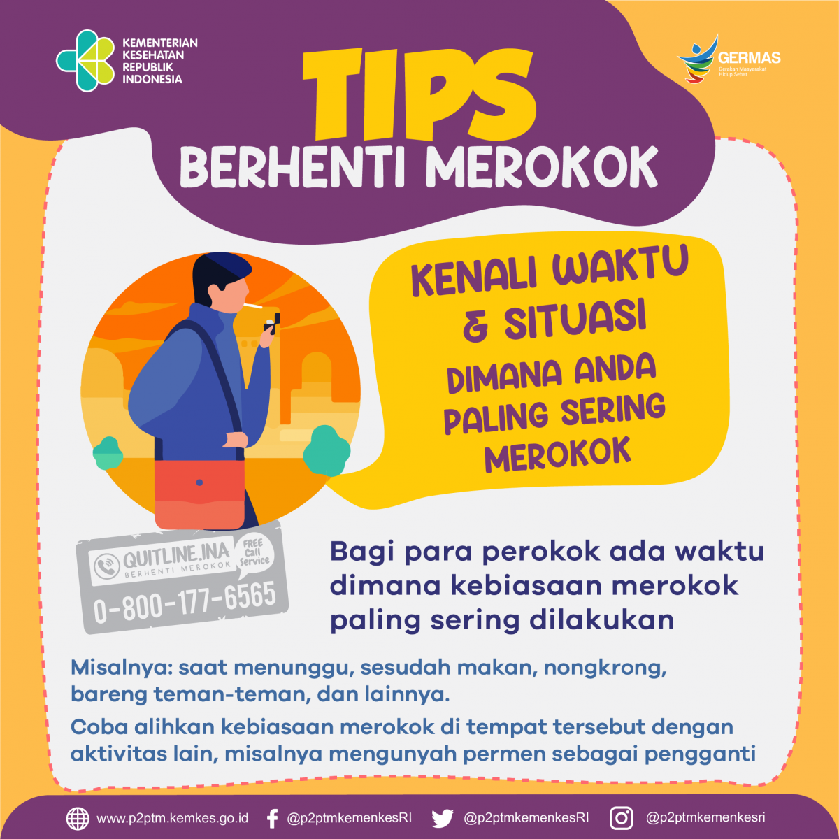 Tips Berhenti Merokok 2 - Kenali Waktu dan Situasi Dimana Anda Sering Merokok