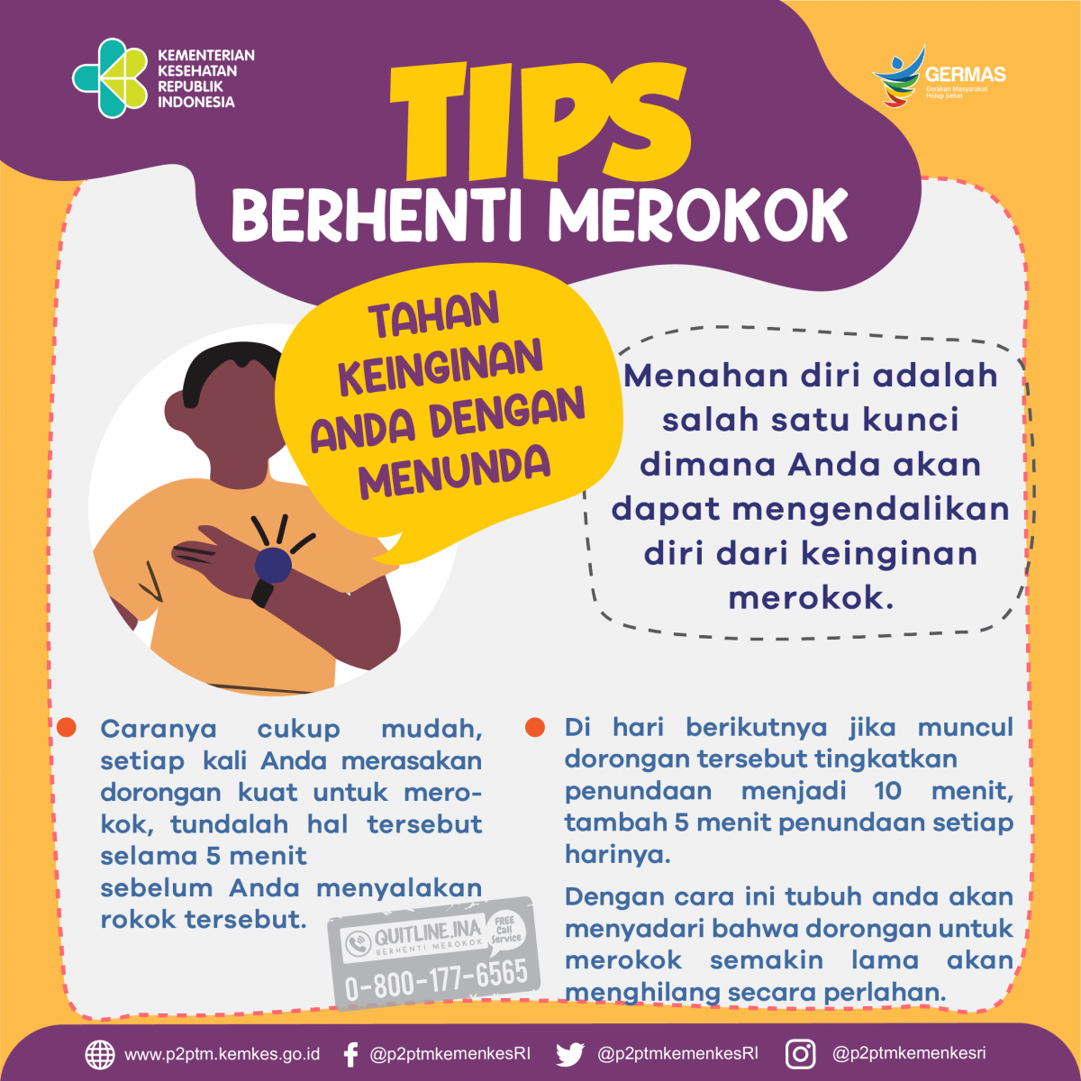 Tips Berhenti Merokok 3 - Tahan Keinginan Anda dengan Menunda