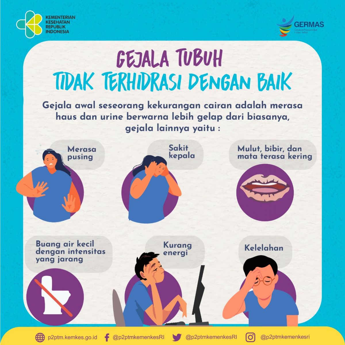 Yuk, kenali seperti apa gejala tubuh yang tidak terhidrasi dengan baik.