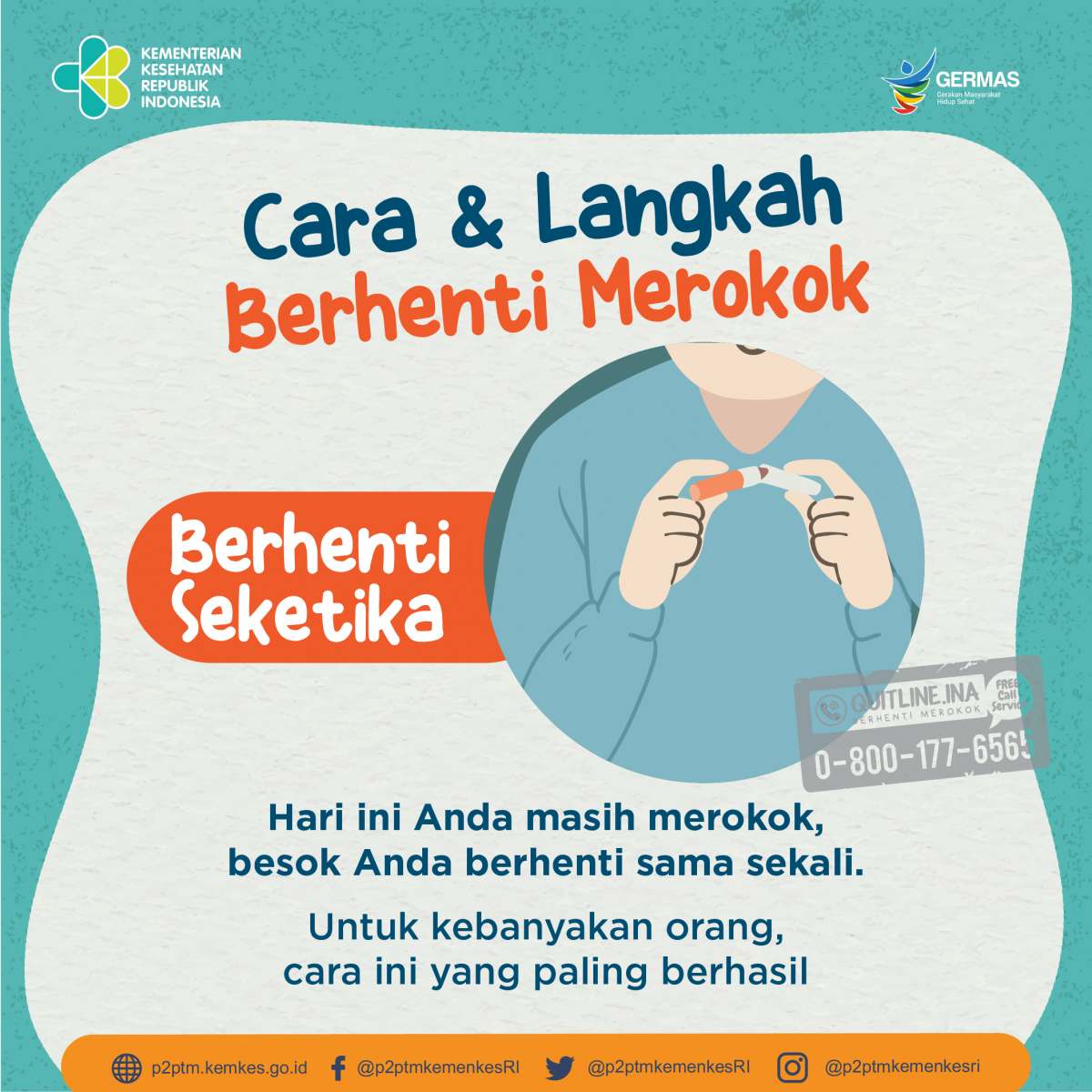 Cara dan langkah berhenti merokok pertama yaitu berhenti seketika, untuk kebanyakan orang cara ini yang paling berhasil