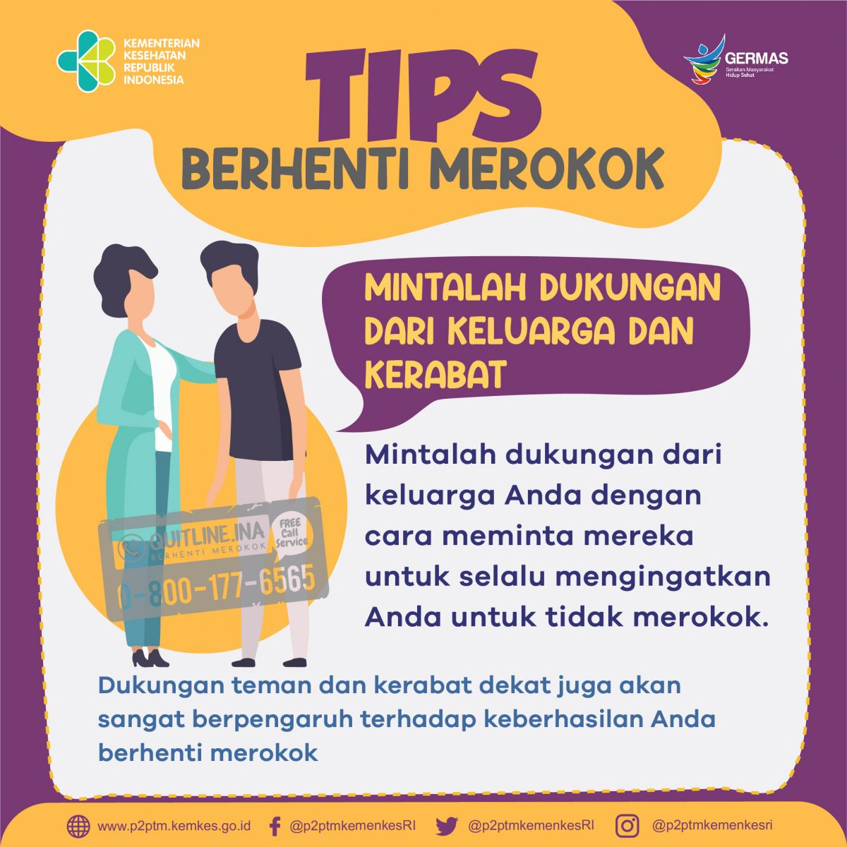 Tips Berhenti Merokok 5 - Mintalah Dukungan dari Keluarga dan Kerabat