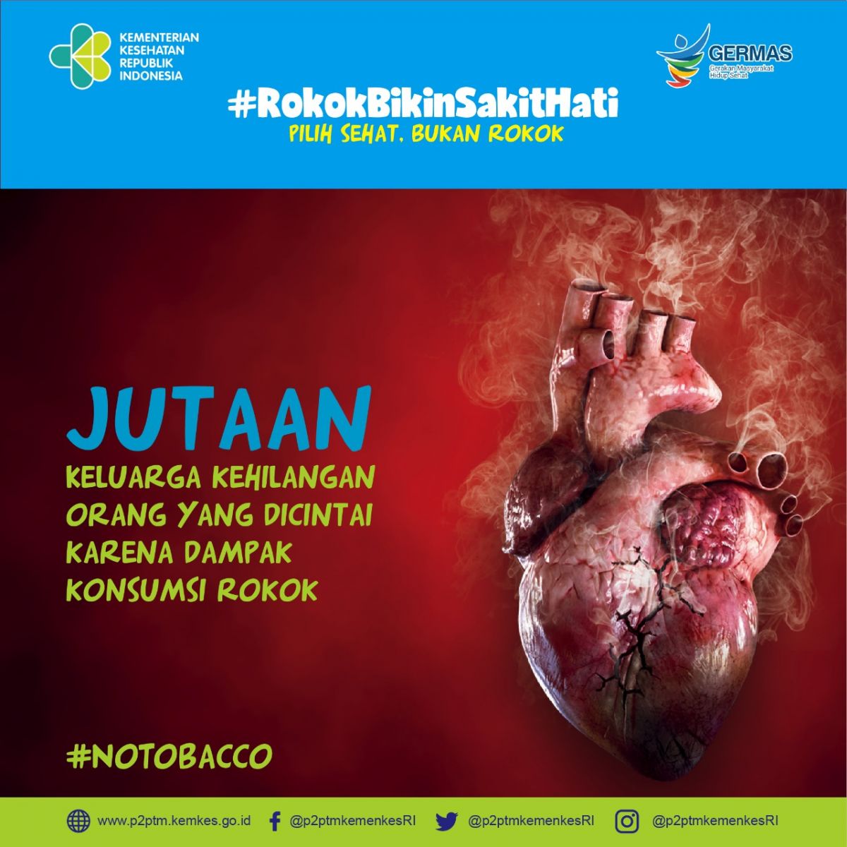 Jutaan keluarga kehilangan orang yang dicintai karena dampak konsumsi rokok