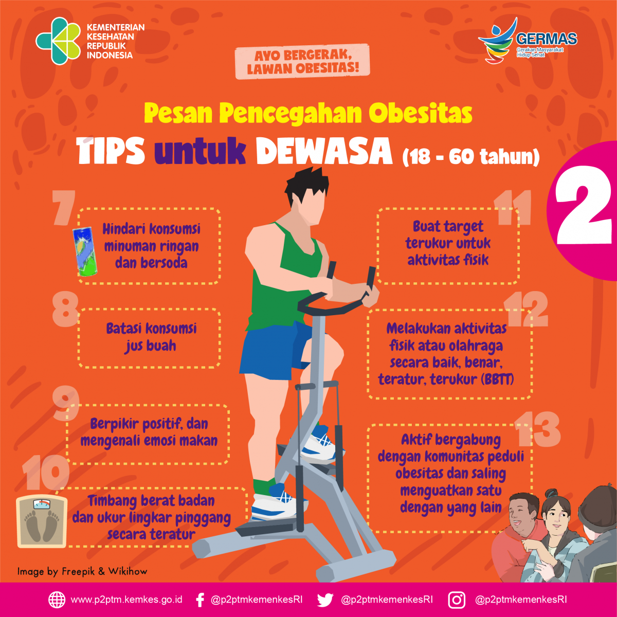 Tips pencegahan Obesitas untuk Dewasa (18-60 tahun) - Bagian 2