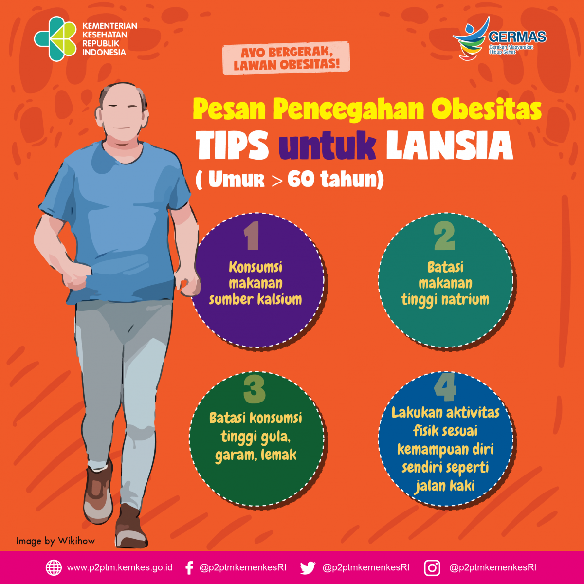 Tips pencegahan Obesitas untuk Lansia (> 60 tahun)
