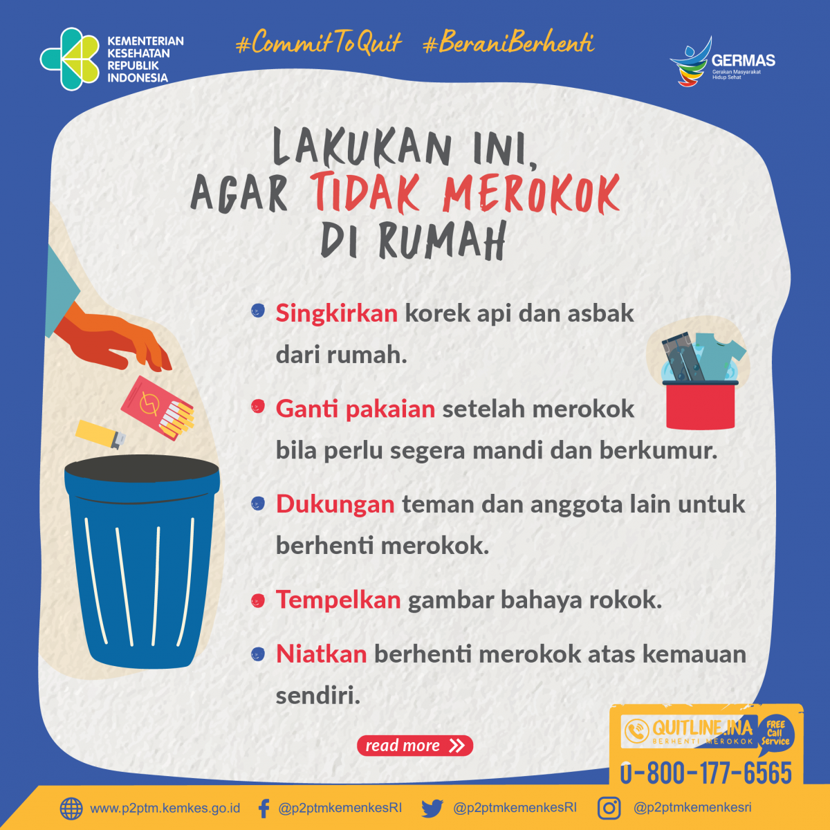 Sobat Sehat, lakukan ini agar tidak merokok di Rumah.