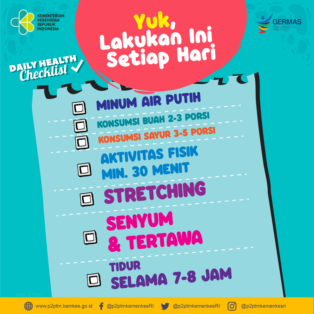 Sobat Sehat, checklist mana saja yang sudah dilakukan hari ini?