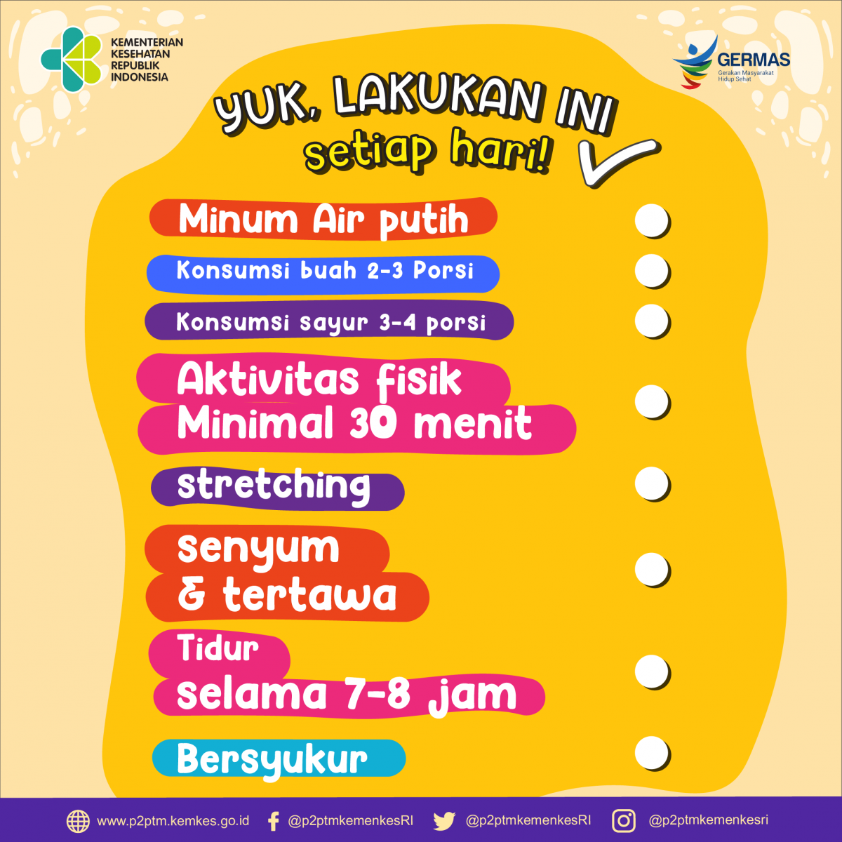 Yuk, Lakukan hal ini setiap harinya